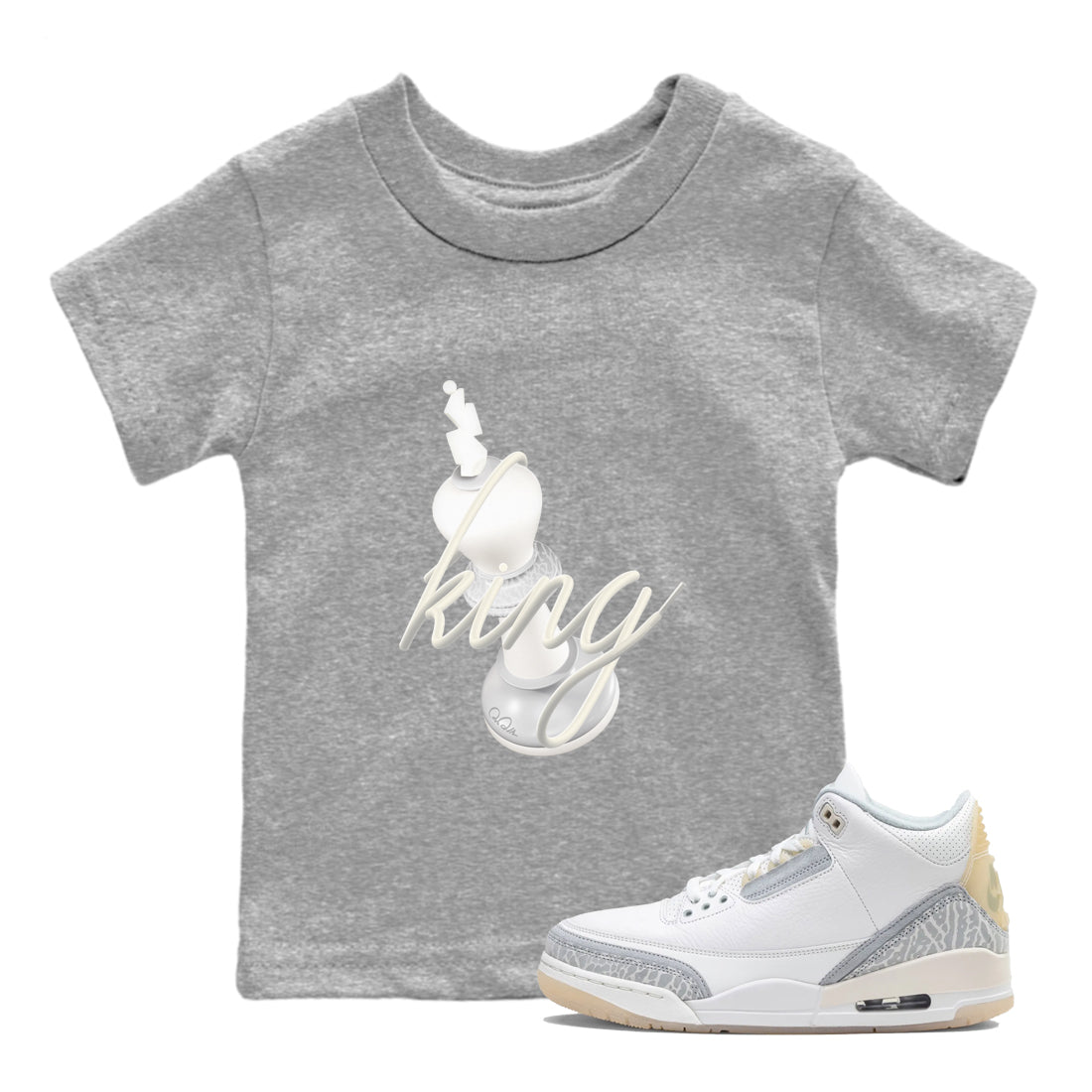 3D King snkmatch Tees Kids - Air Jordan 3 Ivory