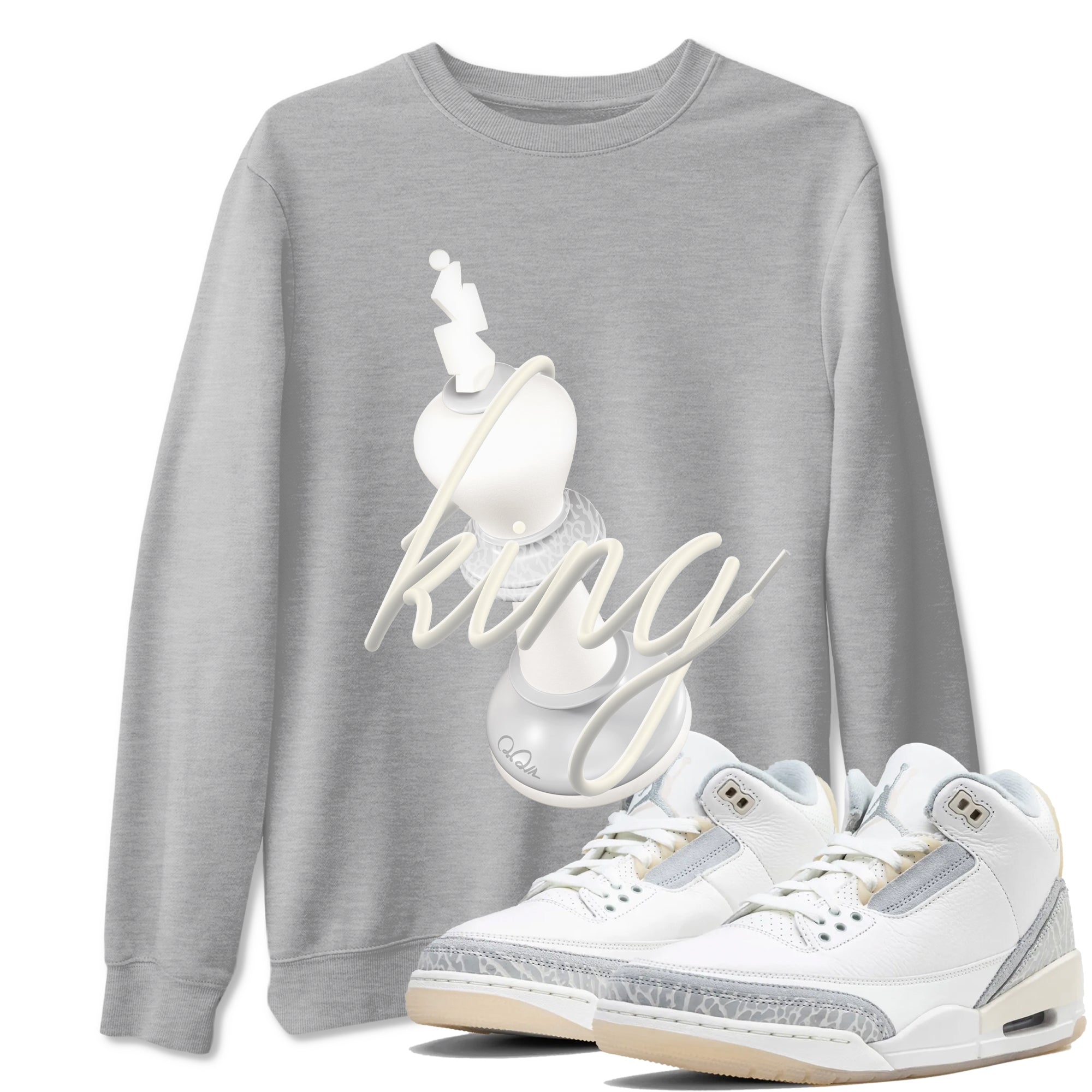 3D King snkmatch Tees - Air Jordan 3 Ivory