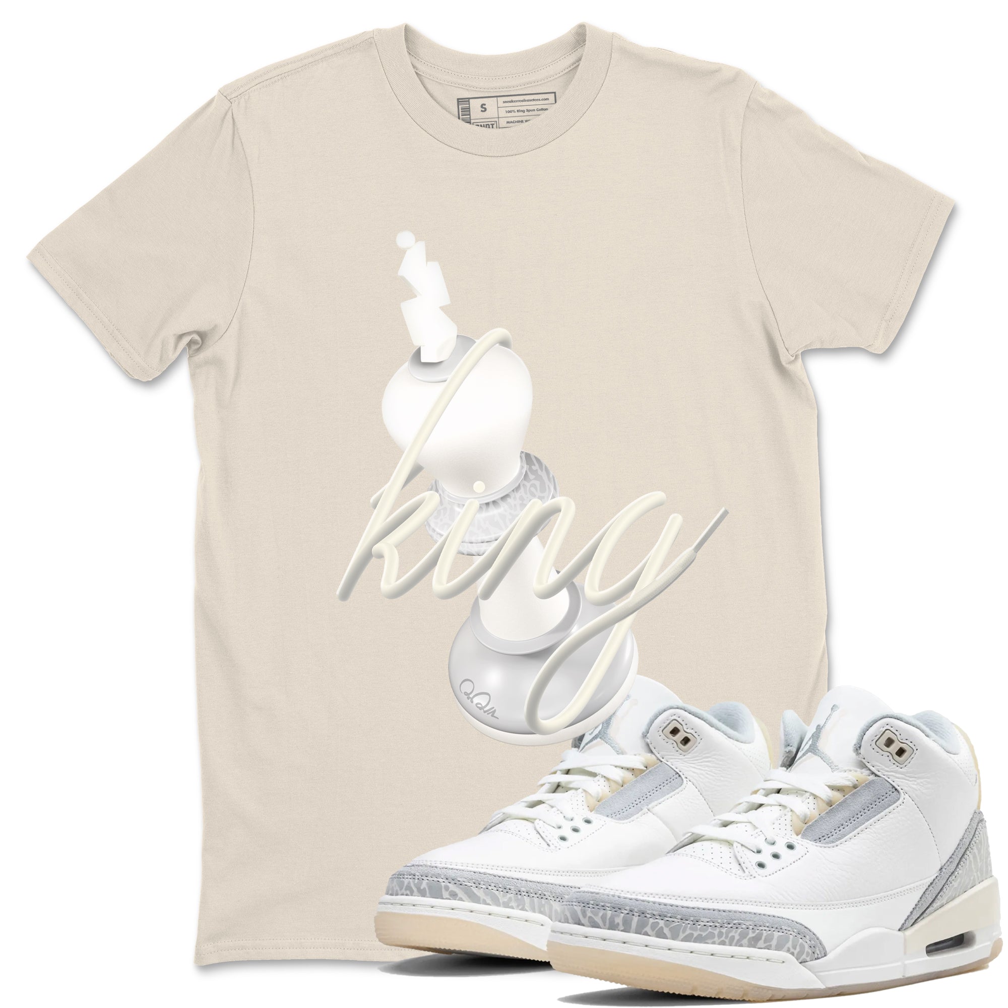 3D King snkmatch Tees - Air Jordan 3 Ivory