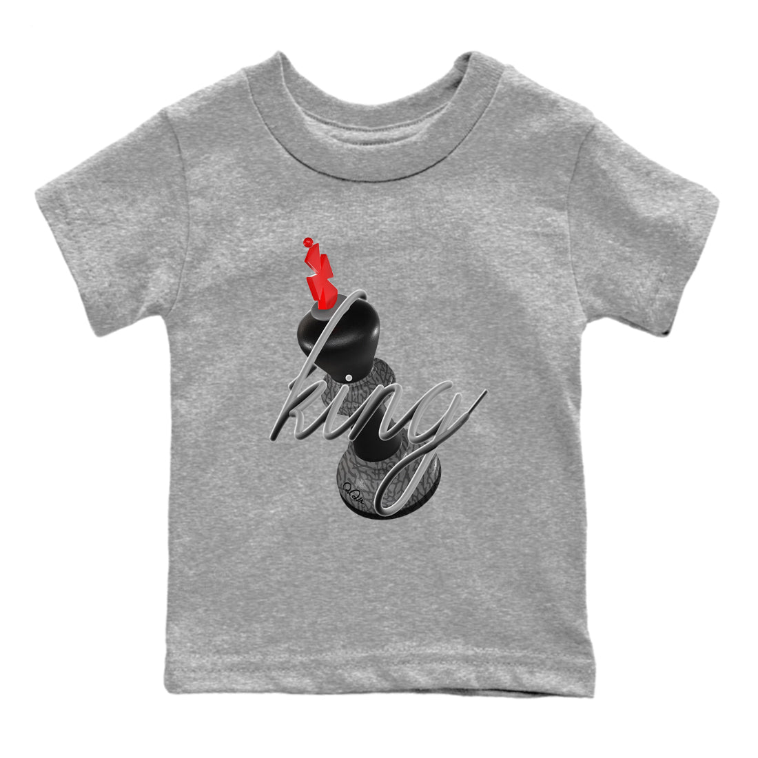 3D King snkmatch Tees Kids - Air Jordan 3 Black Cement