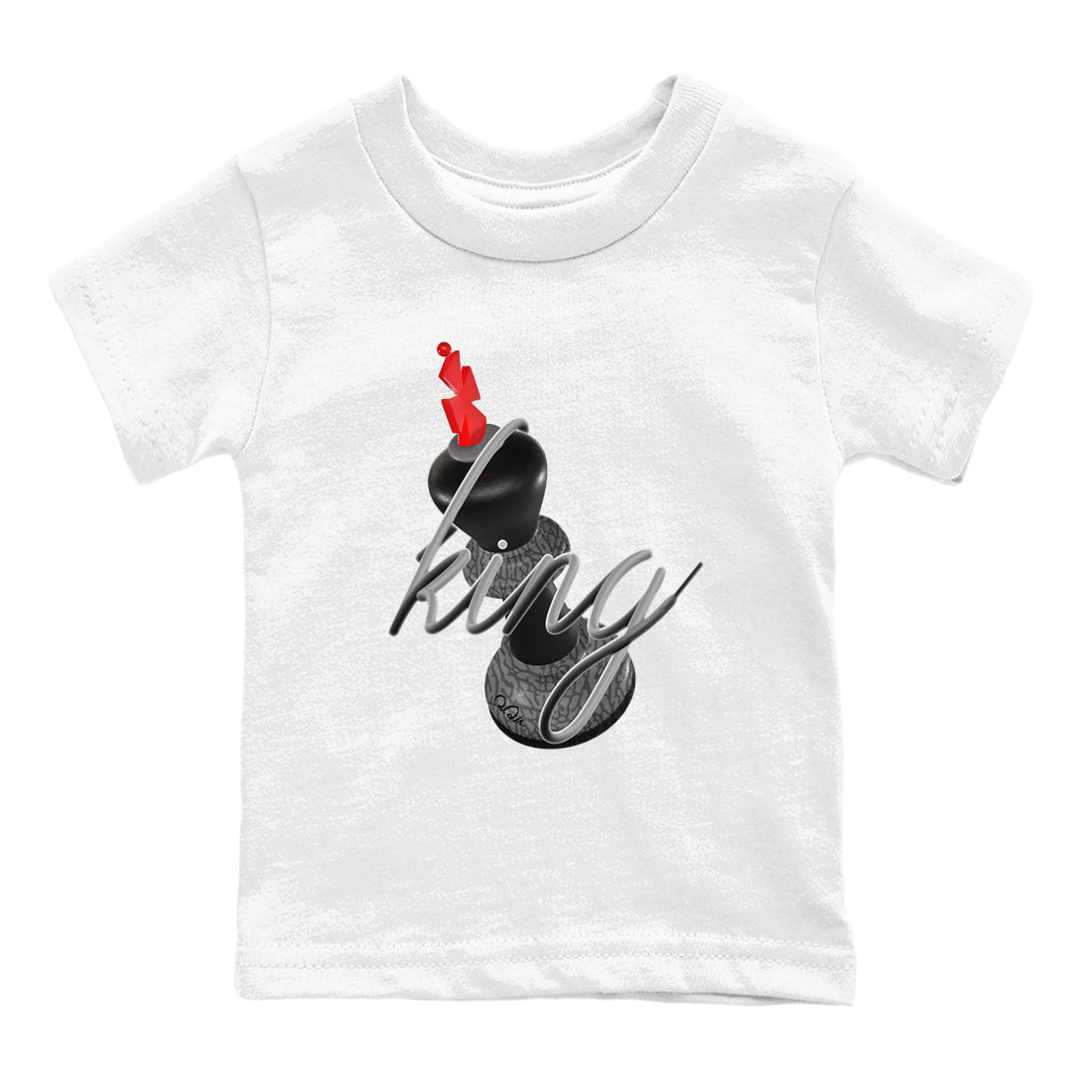 3D King snkmatch Tees Kids - Air Jordan 3 Black Cement