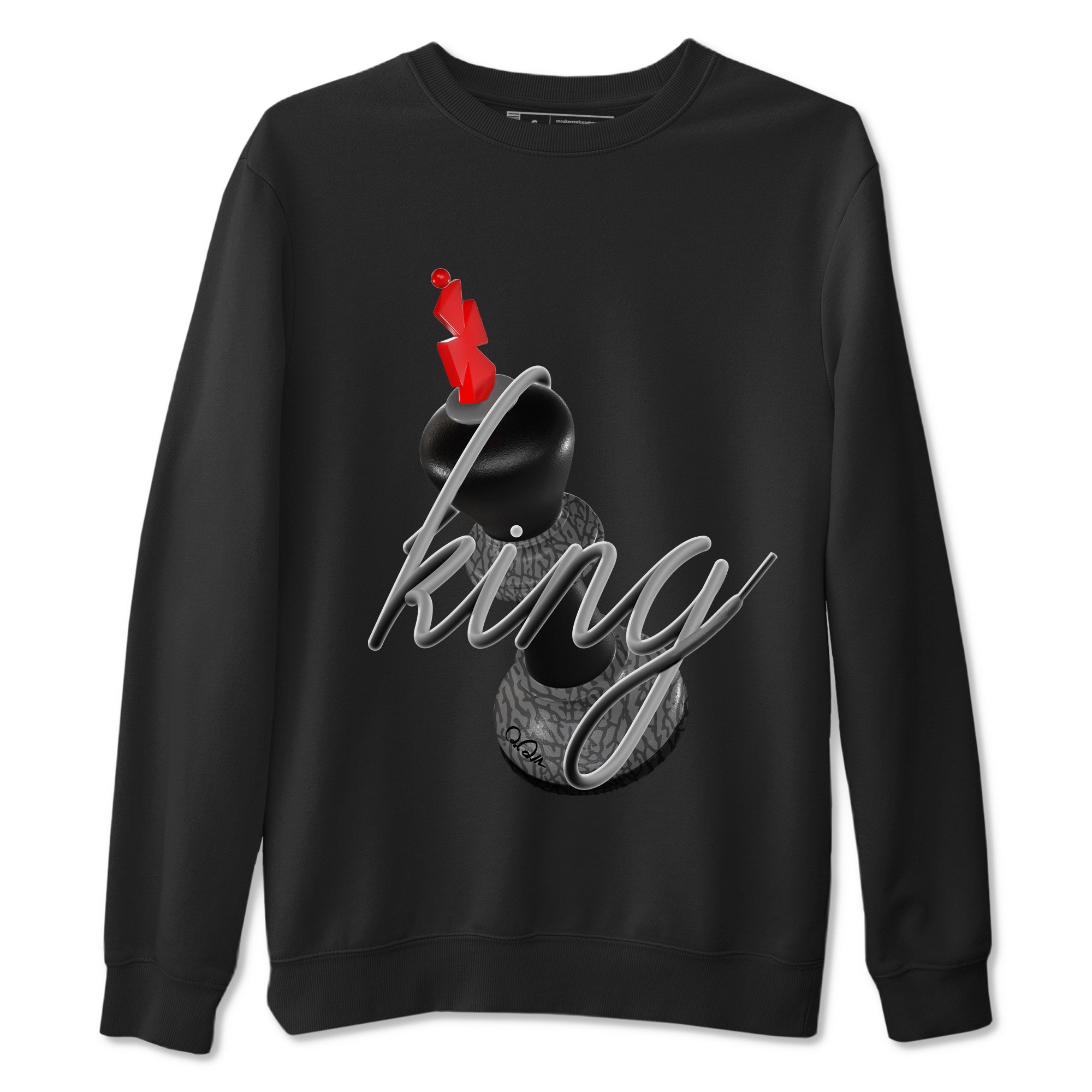 3D King snkmatch Tees - Air Jordan 3 Black Cement