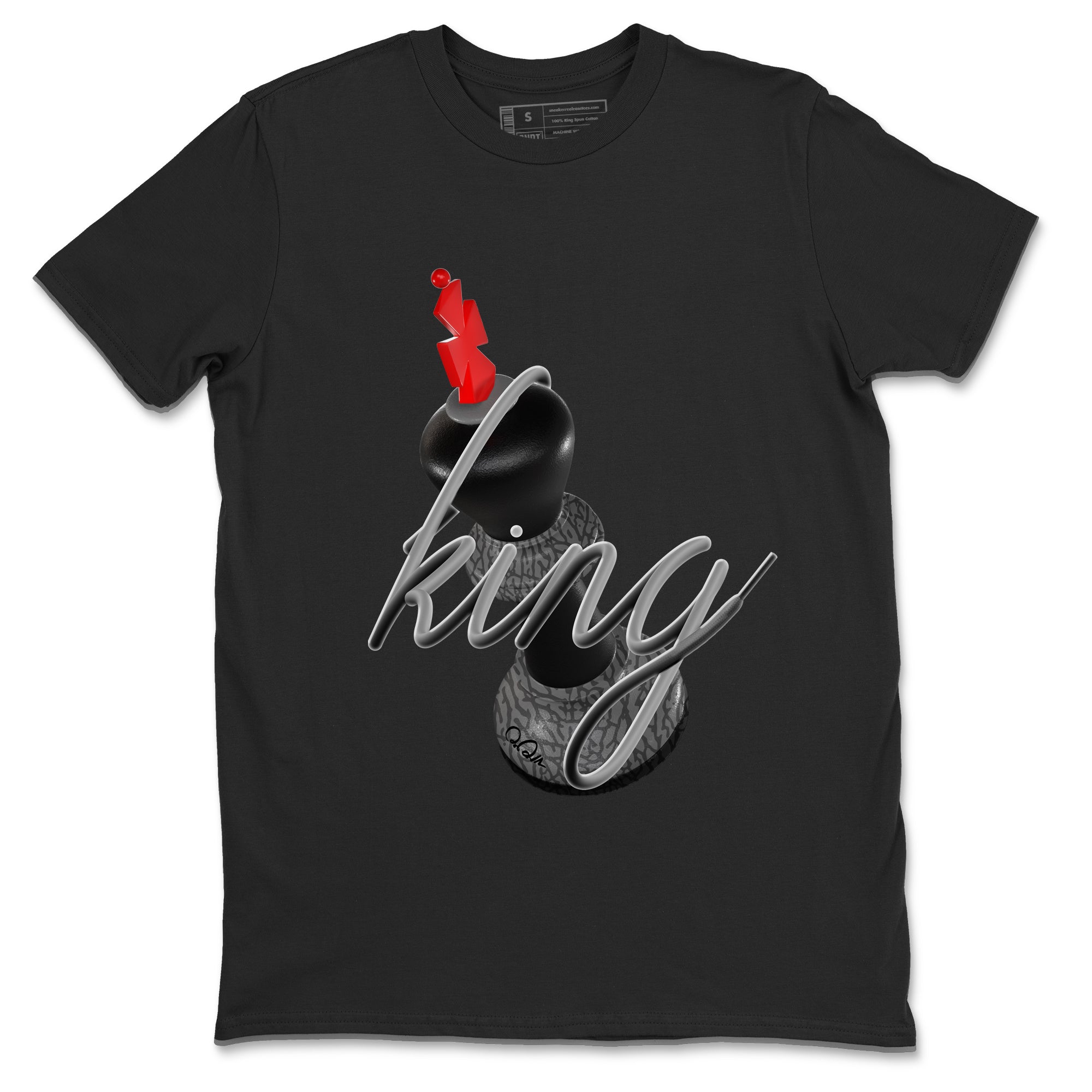 3D King snkmatch Tees - Air Jordan 3 Black Cement