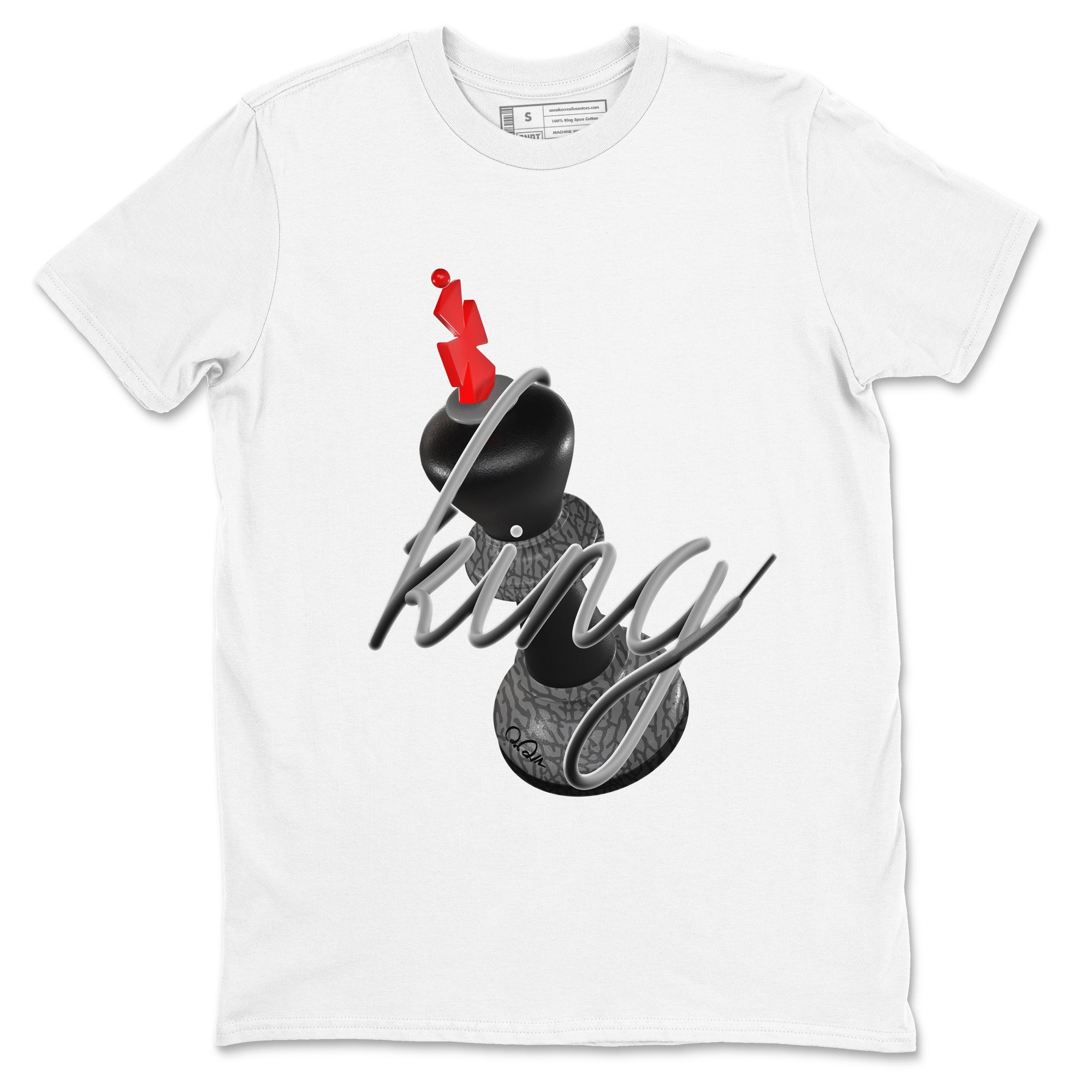 3D King snkmatch Tees - Air Jordan 3 Black Cement