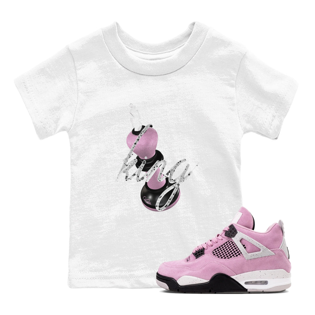 3D King snkmatch Tees Kids - Air Jordan 4 Orchid