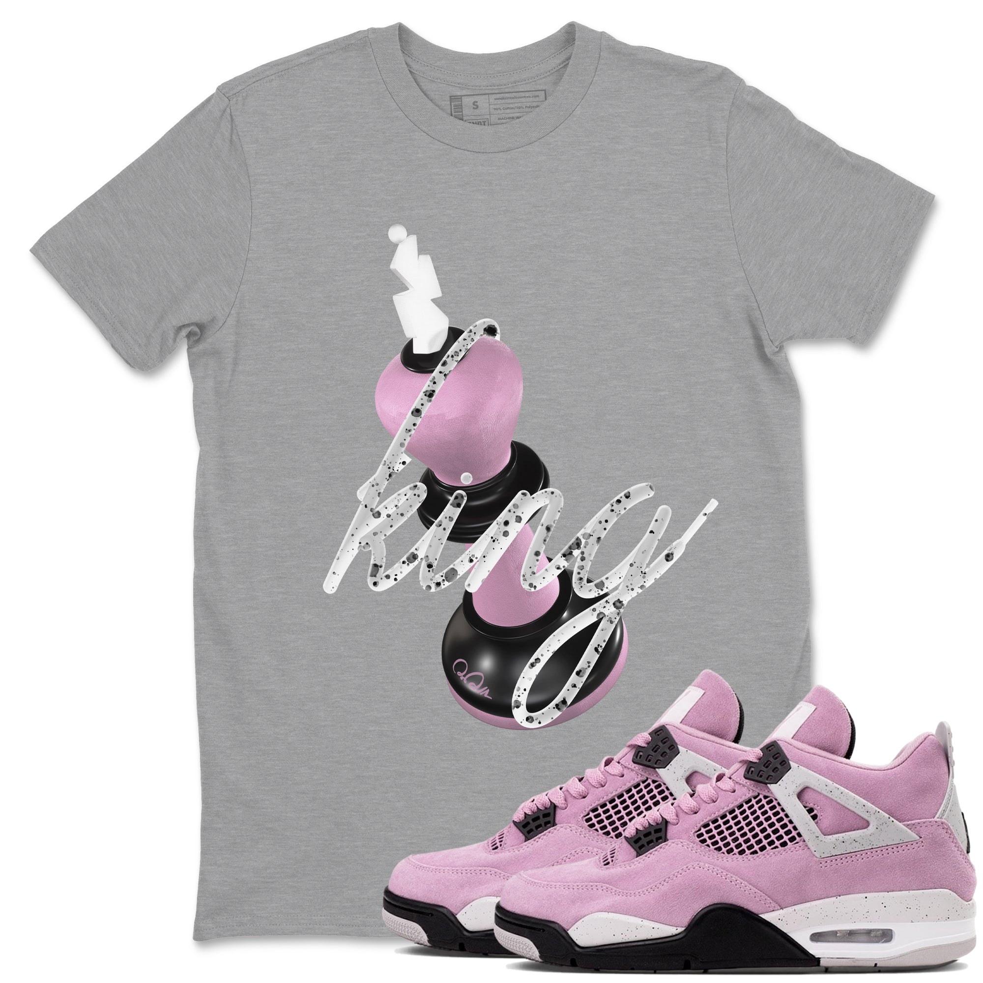 3D King snkmatch Tees - Air Jordan 4 Orchid
