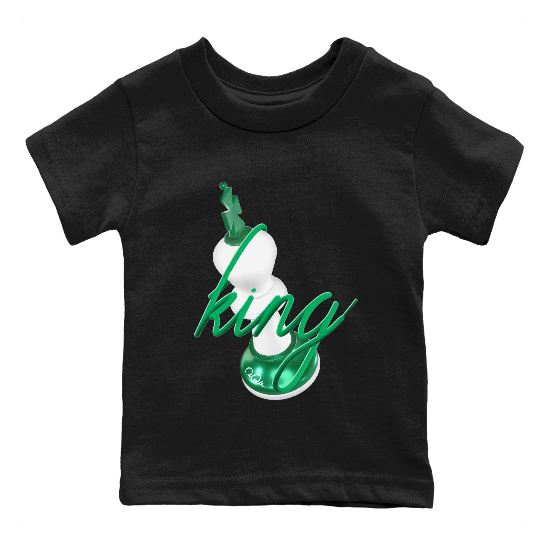 3D King snkmatch Tees Kids - Air Jordan 4 Oxidized Green