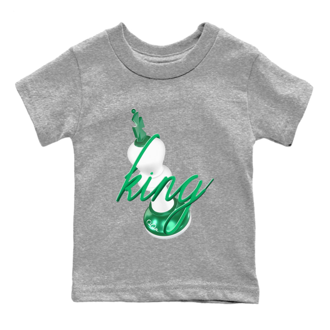 3D King snkmatch Tees Kids - Air Jordan 4 Oxidized Green
