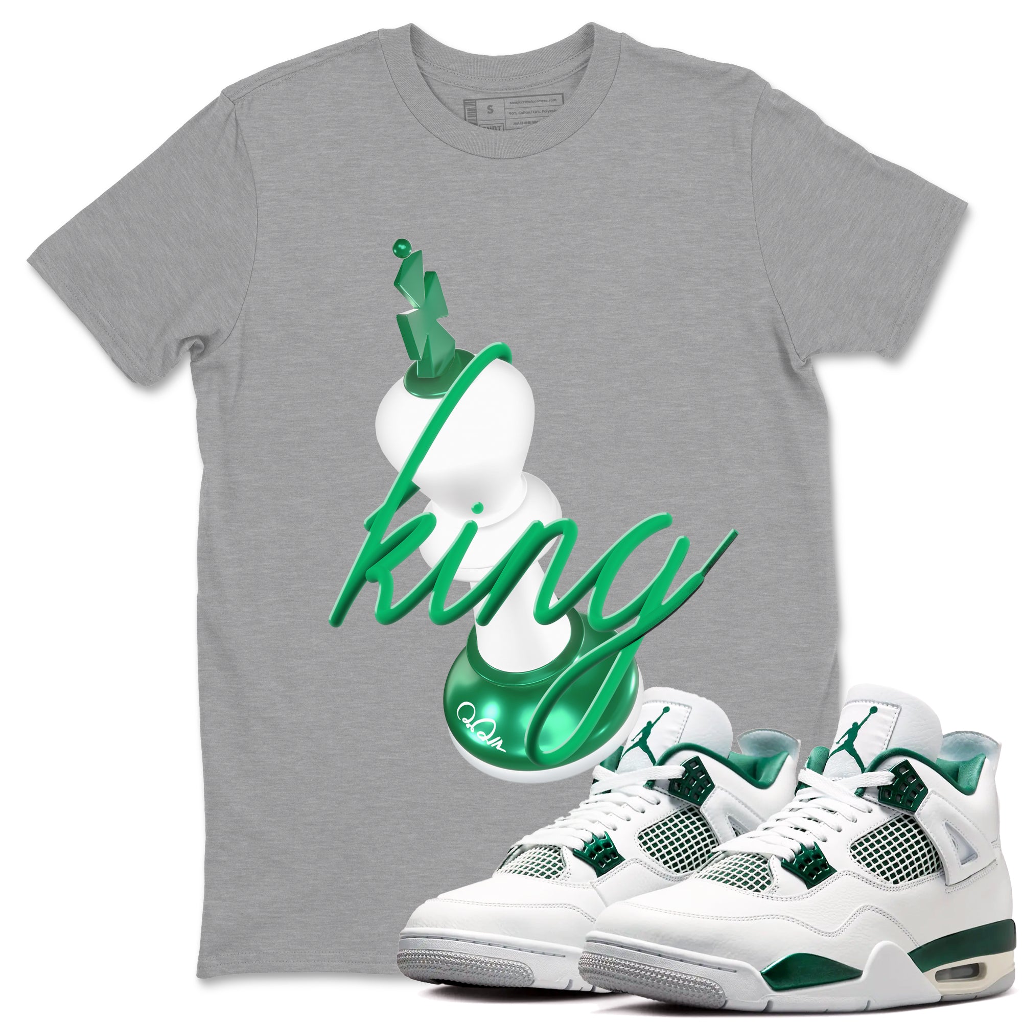 3D King snkmatch Tees - Air Jordan 4 Oxidized Green