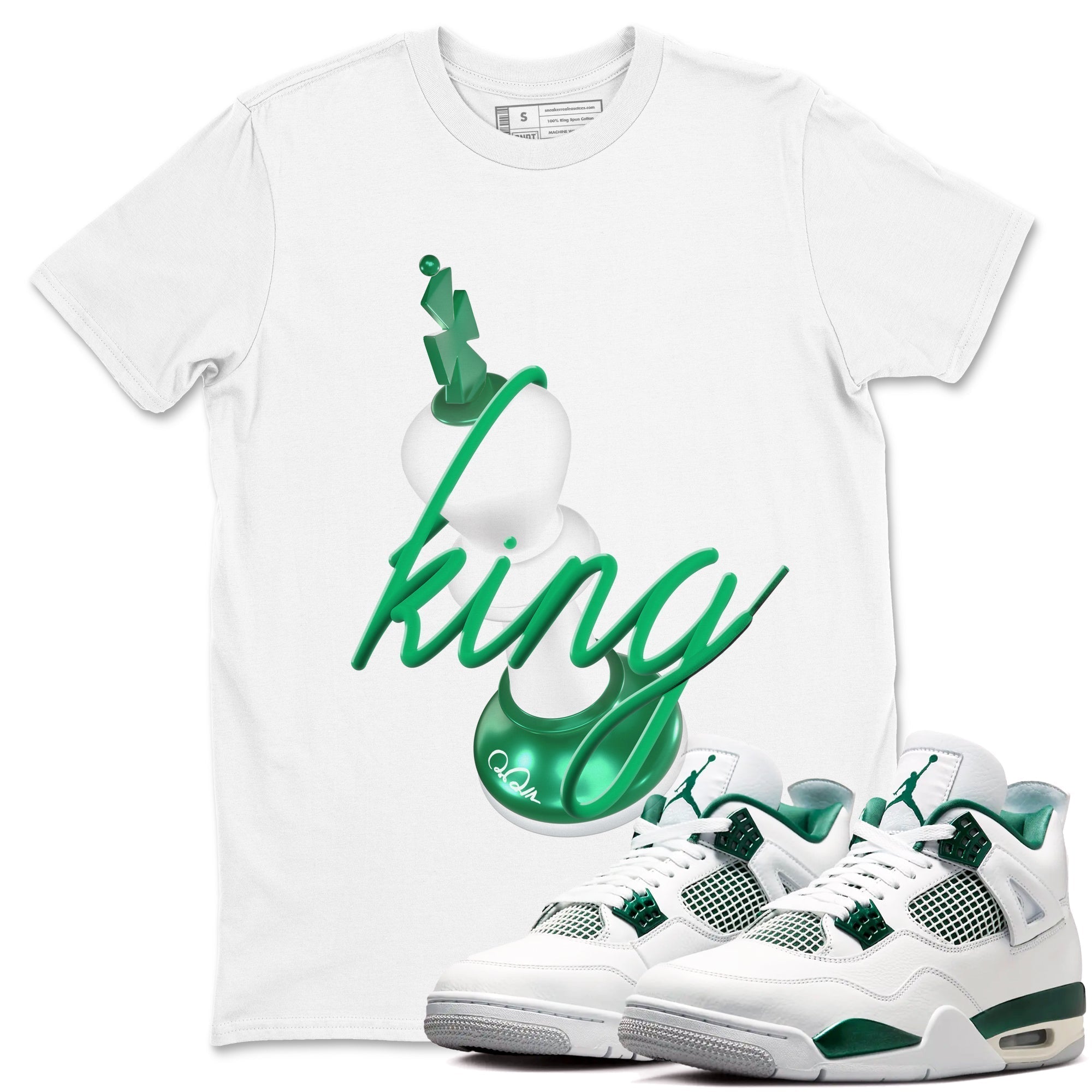 3D King snkmatch Tees - Air Jordan 4 Oxidized Green