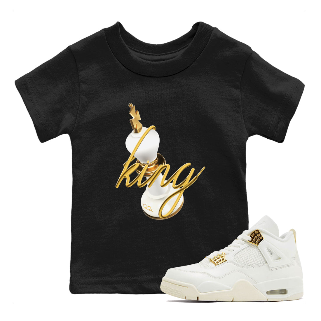 3D King snkmatch Tees Kids - Air Jordan 4 Sail 2024