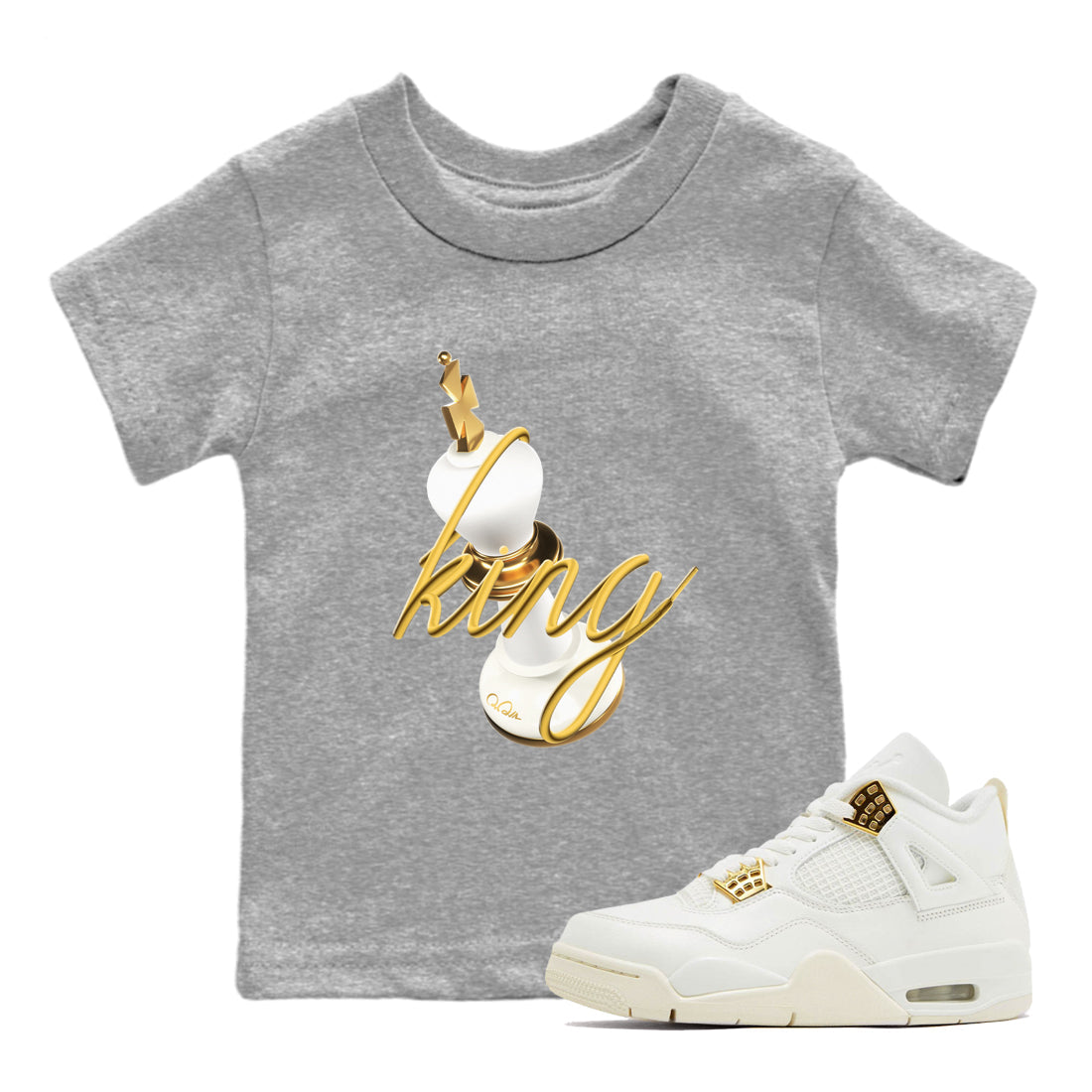 3D King snkmatch Tees Kids - Air Jordan 4 Sail 2024