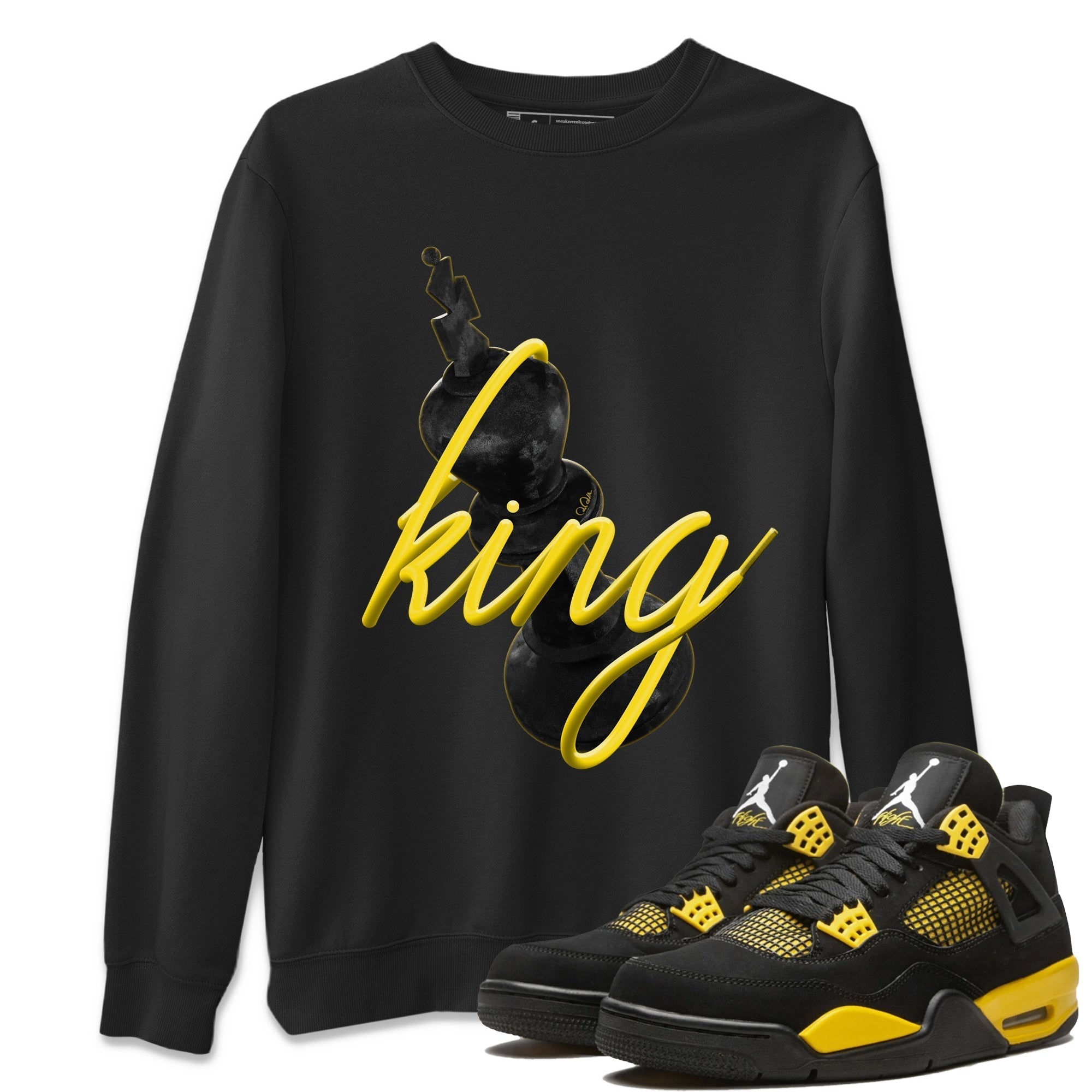 3D King Unisex Tops - Air Jordan 4 Thunder