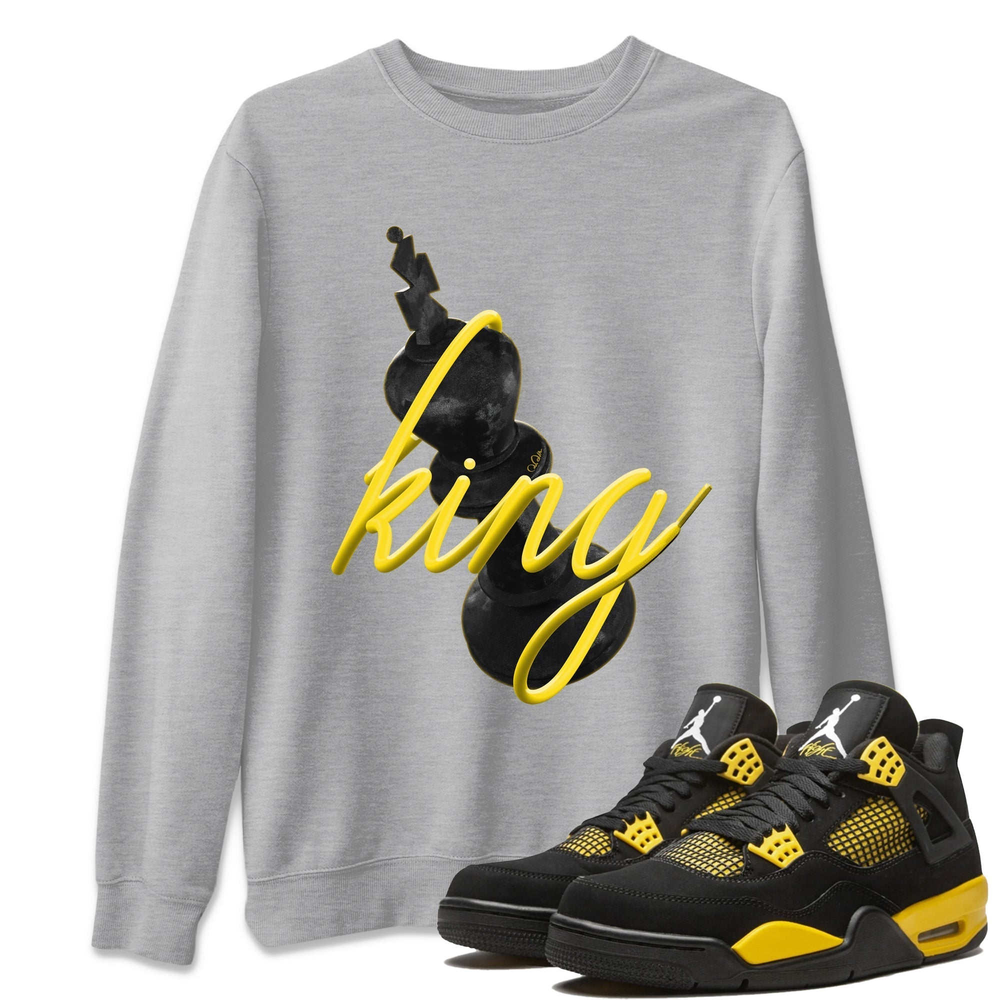 3D King Unisex Tops - Air Jordan 4 Thunder