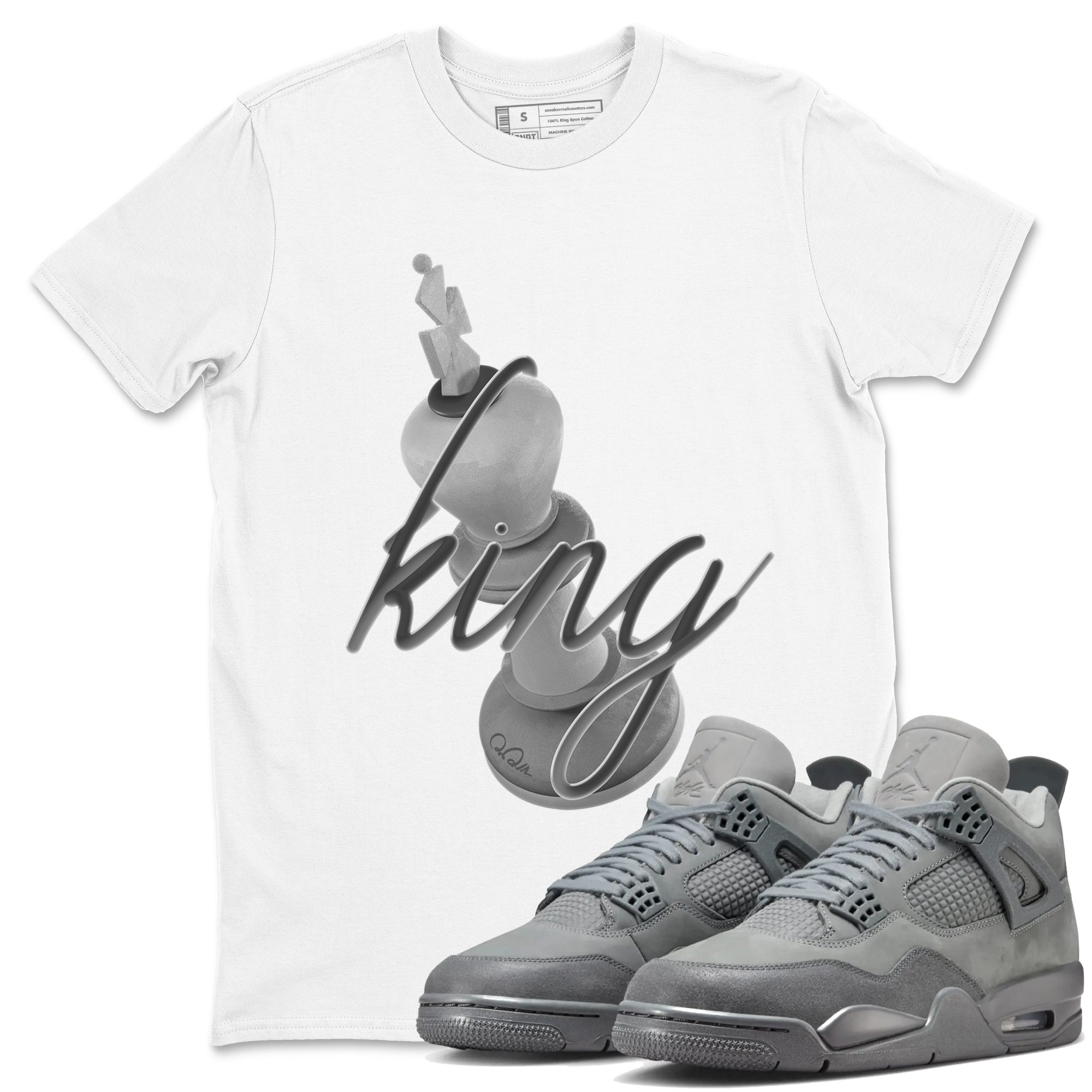 3D King snkmatch Tees - Air Jordan 4 Wet Cement