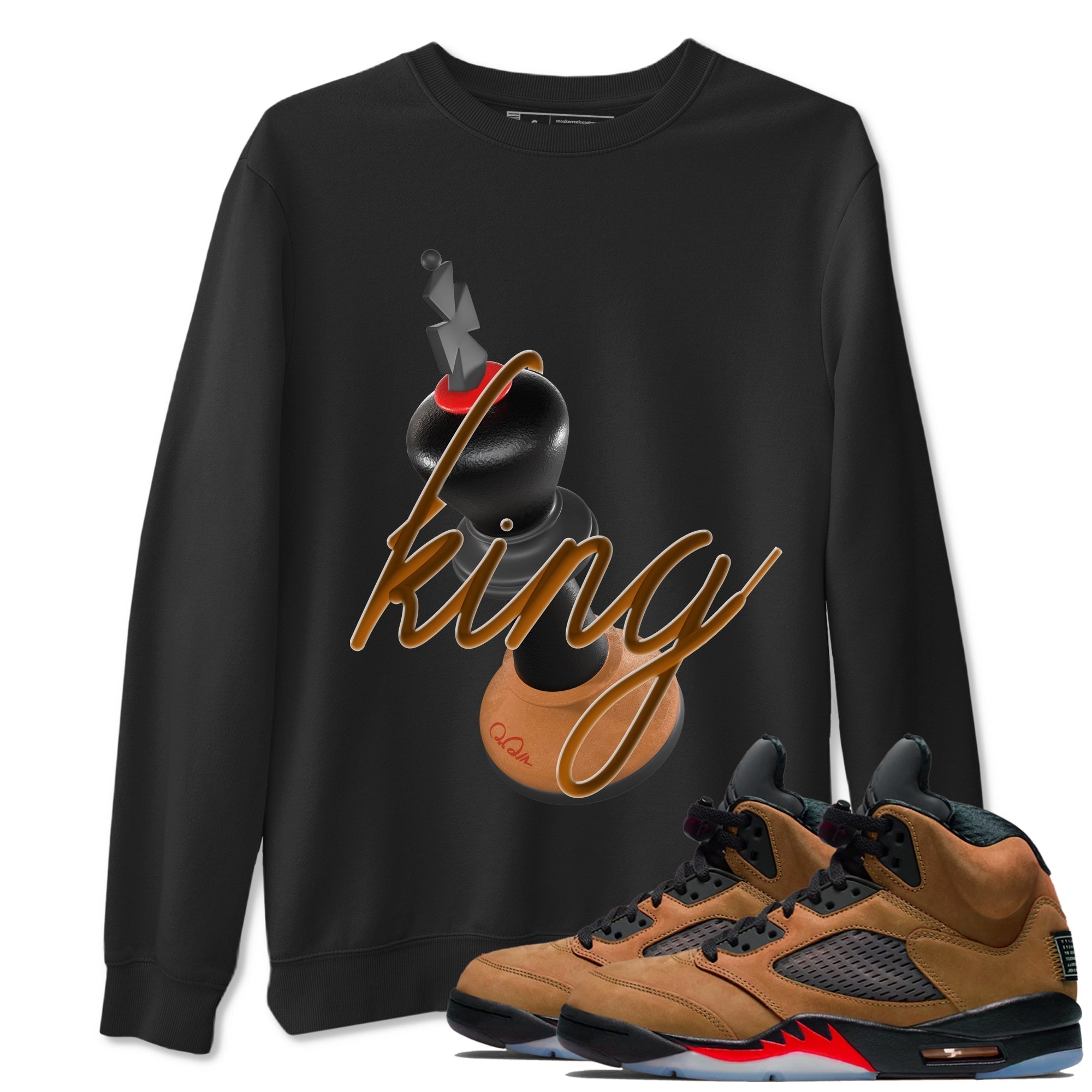 3D King snkmatch Tees - Air Jordan 5 Archaeo Brown