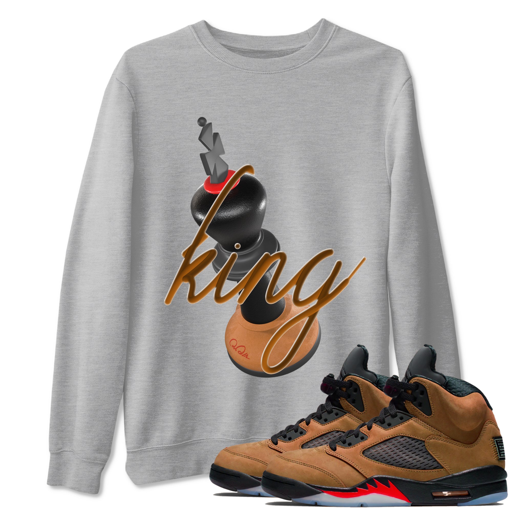 3D King snkmatch Tees - Air Jordan 5 Archaeo Brown