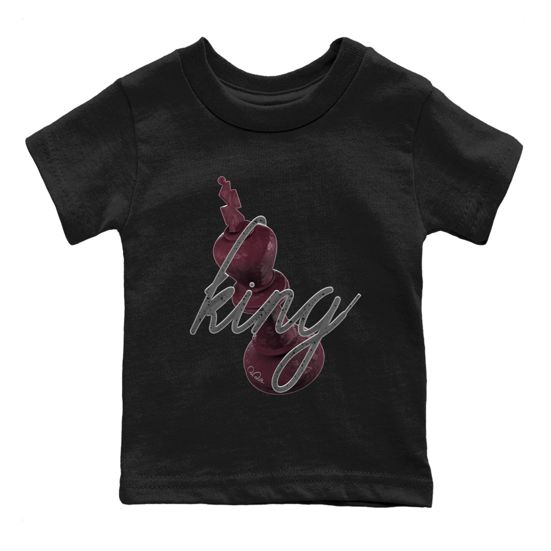 3D King Kids Tops - Air Jordan 5 Burgundy