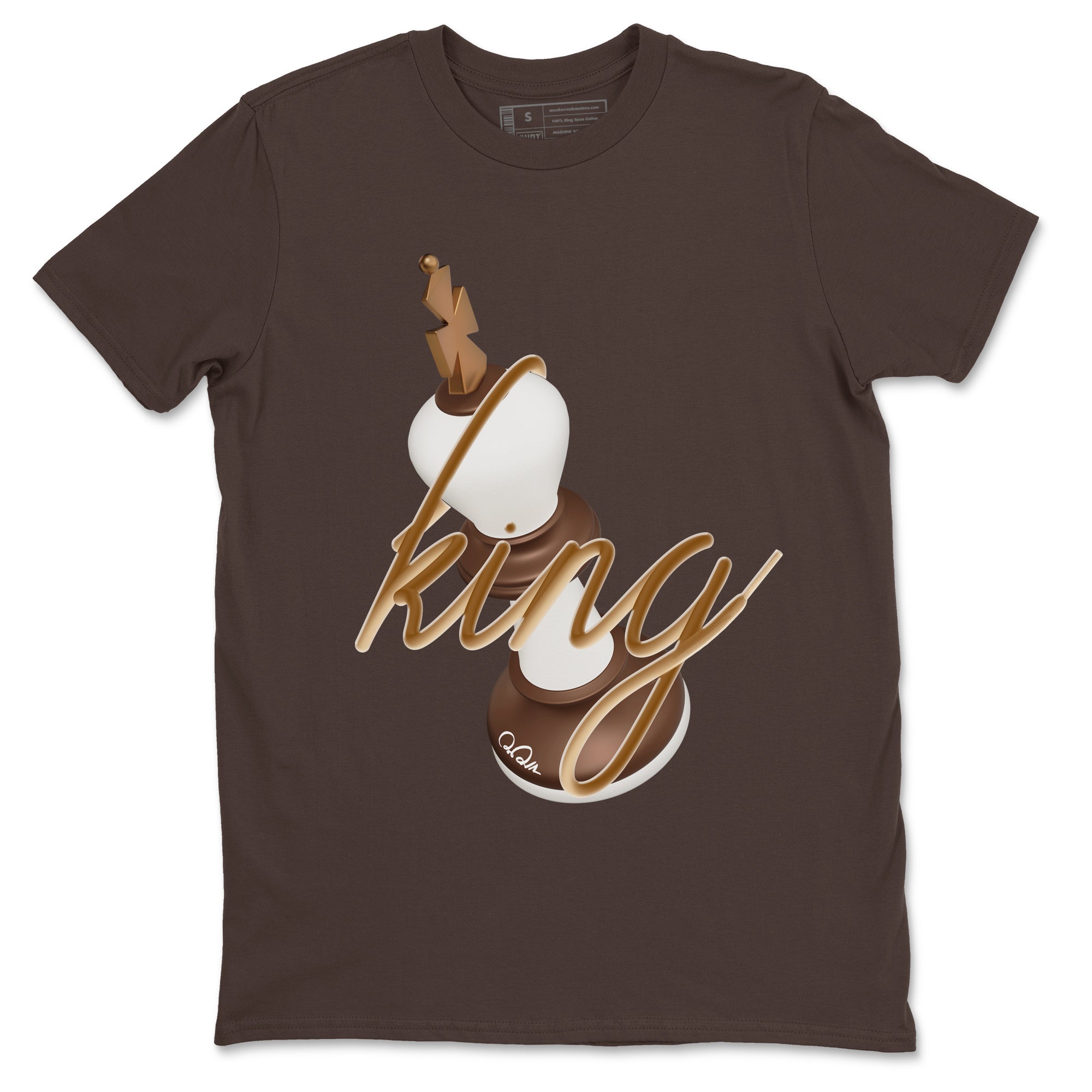 3D King snkmatch Tees - Air Jordan 5 Golden Ticket