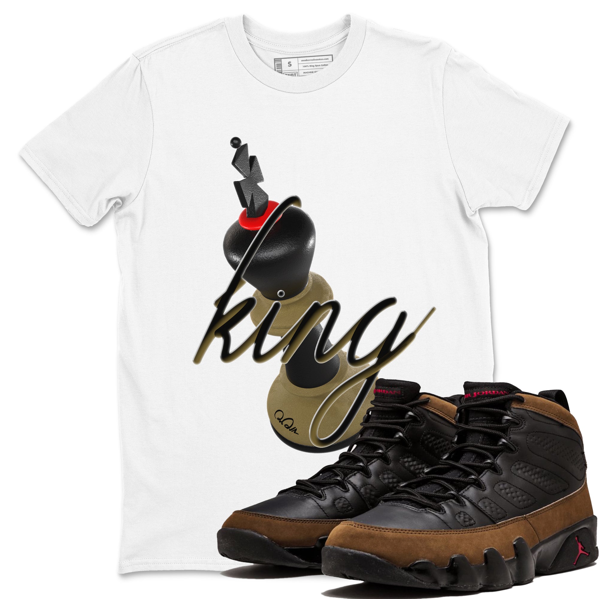 3D King snkmatch Tees - Air Jordan 9 Olive
