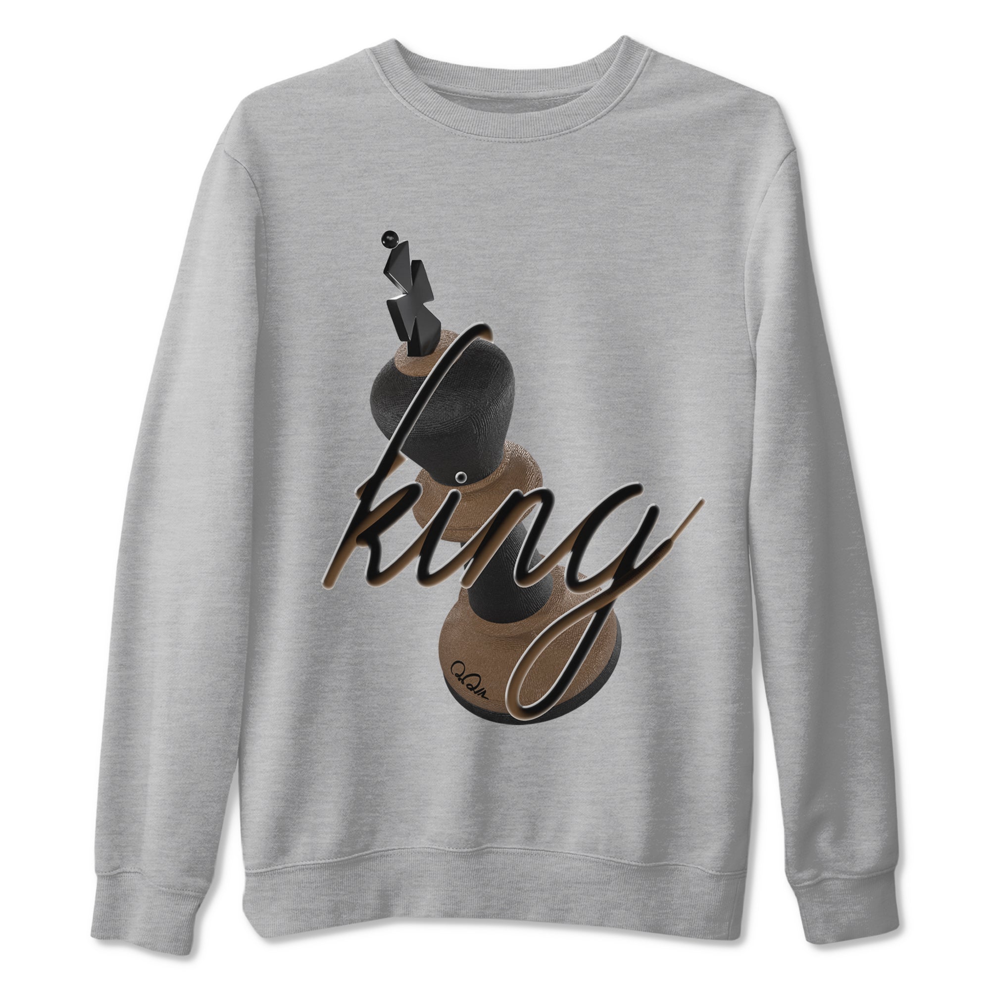 3D King snkmatch Tees - Jordan Jumpman Jack Travis Scott Dark Mocha