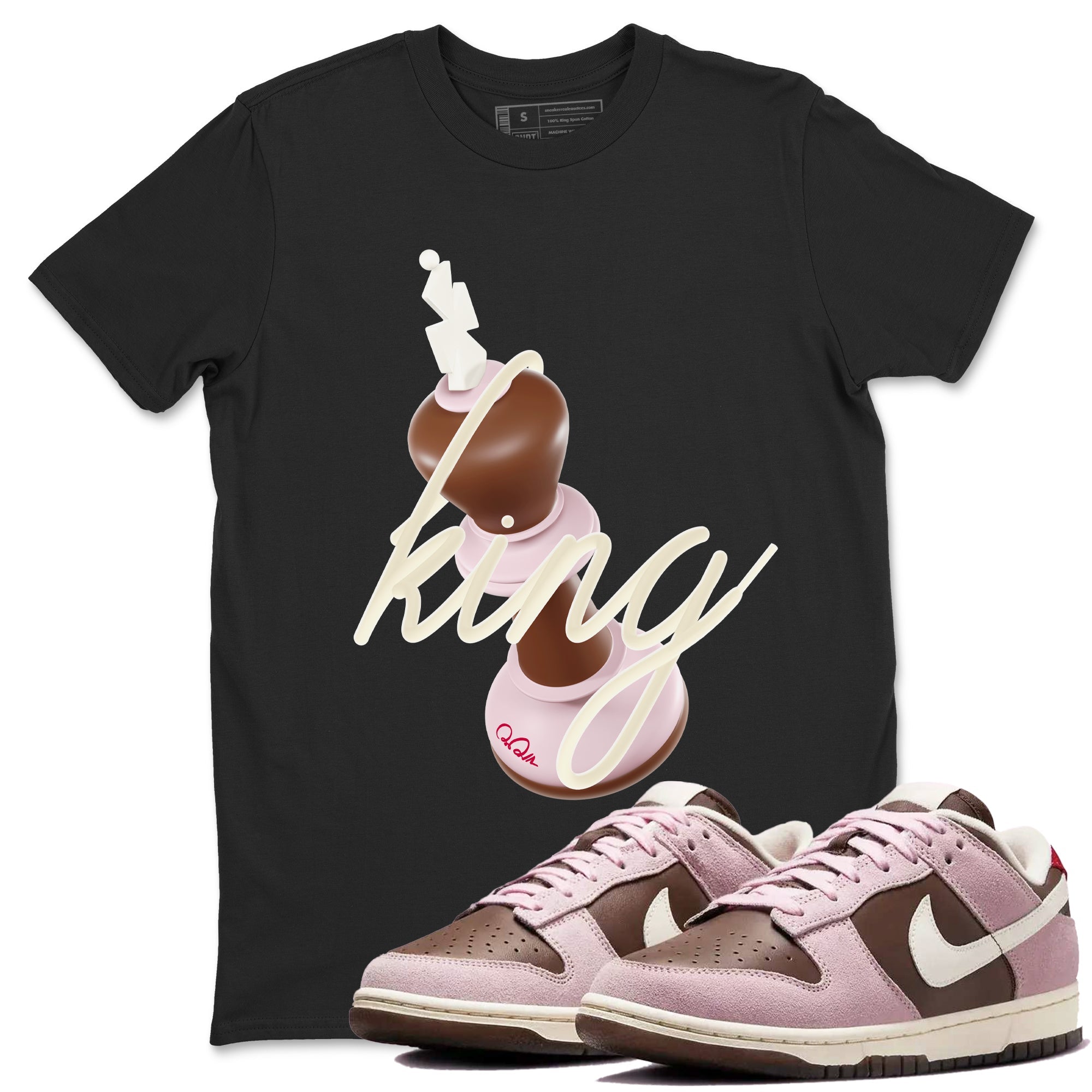 3D King snkmatch Tees - Dunk Cacao Wow And Pink Foam