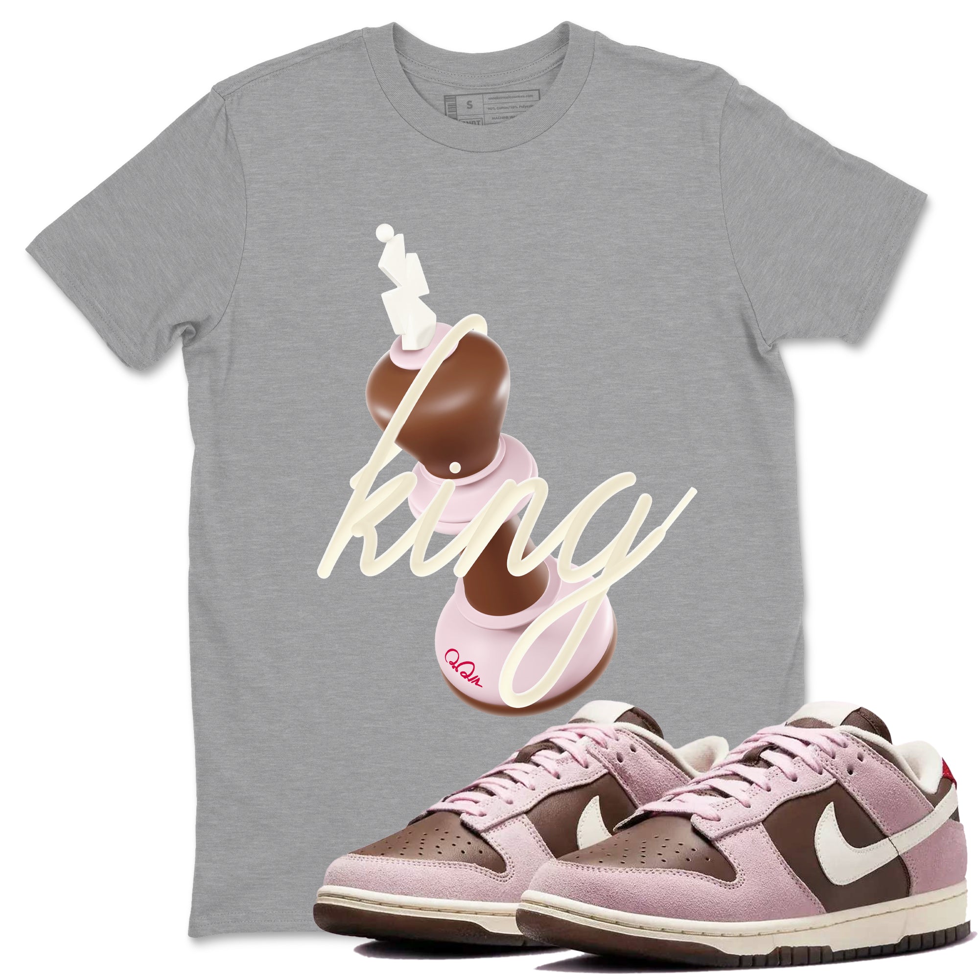 3D King snkmatch Tees - Dunk Cacao Wow And Pink Foam