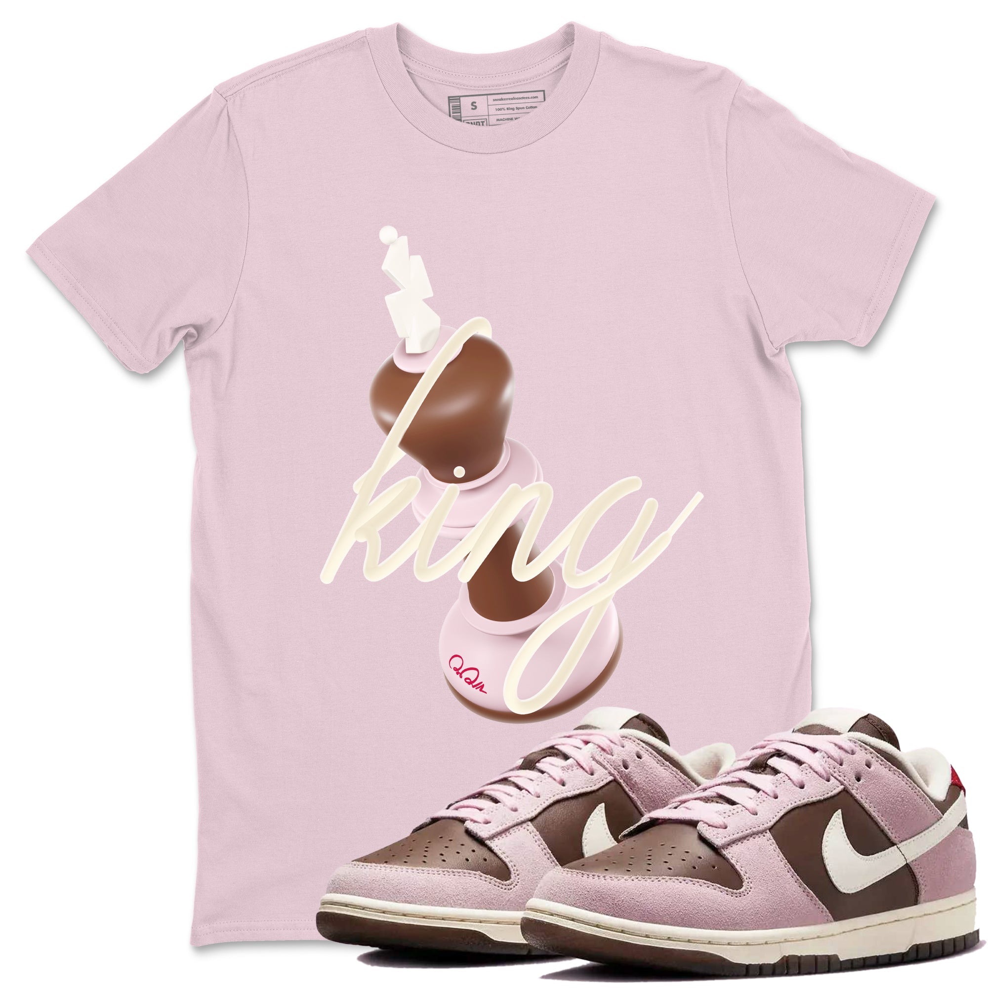 3D King snkmatch Tees - Dunk Cacao Wow And Pink Foam