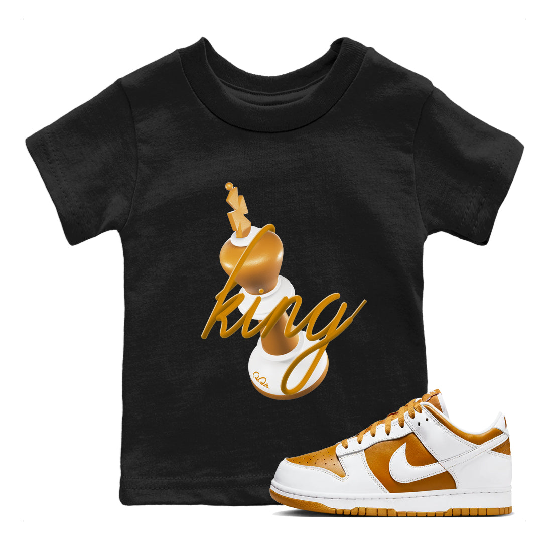 3D King snkmatch Tees Kids - Dunk Dark Curry