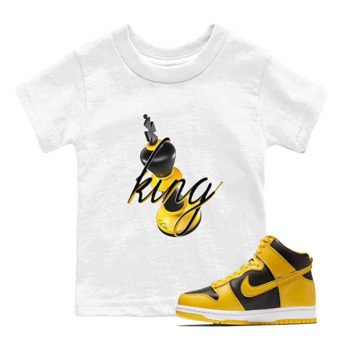 3D King snkmatch Tees Kids - Dunk High Pollen
