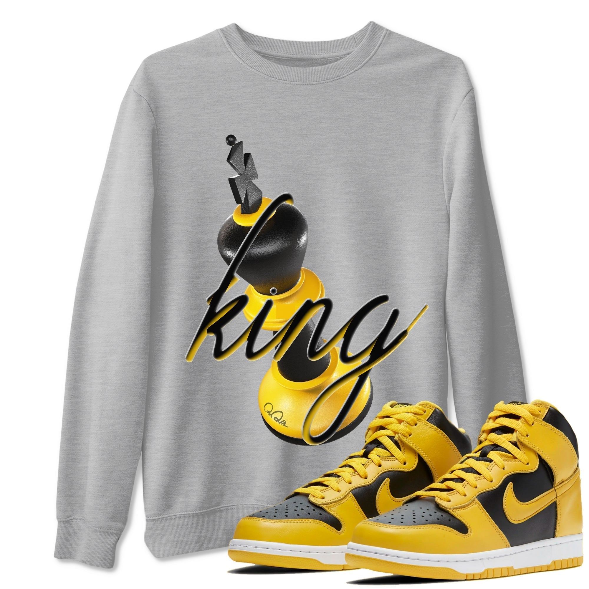 3D King snkmatch Tees - Dunk High Pollen