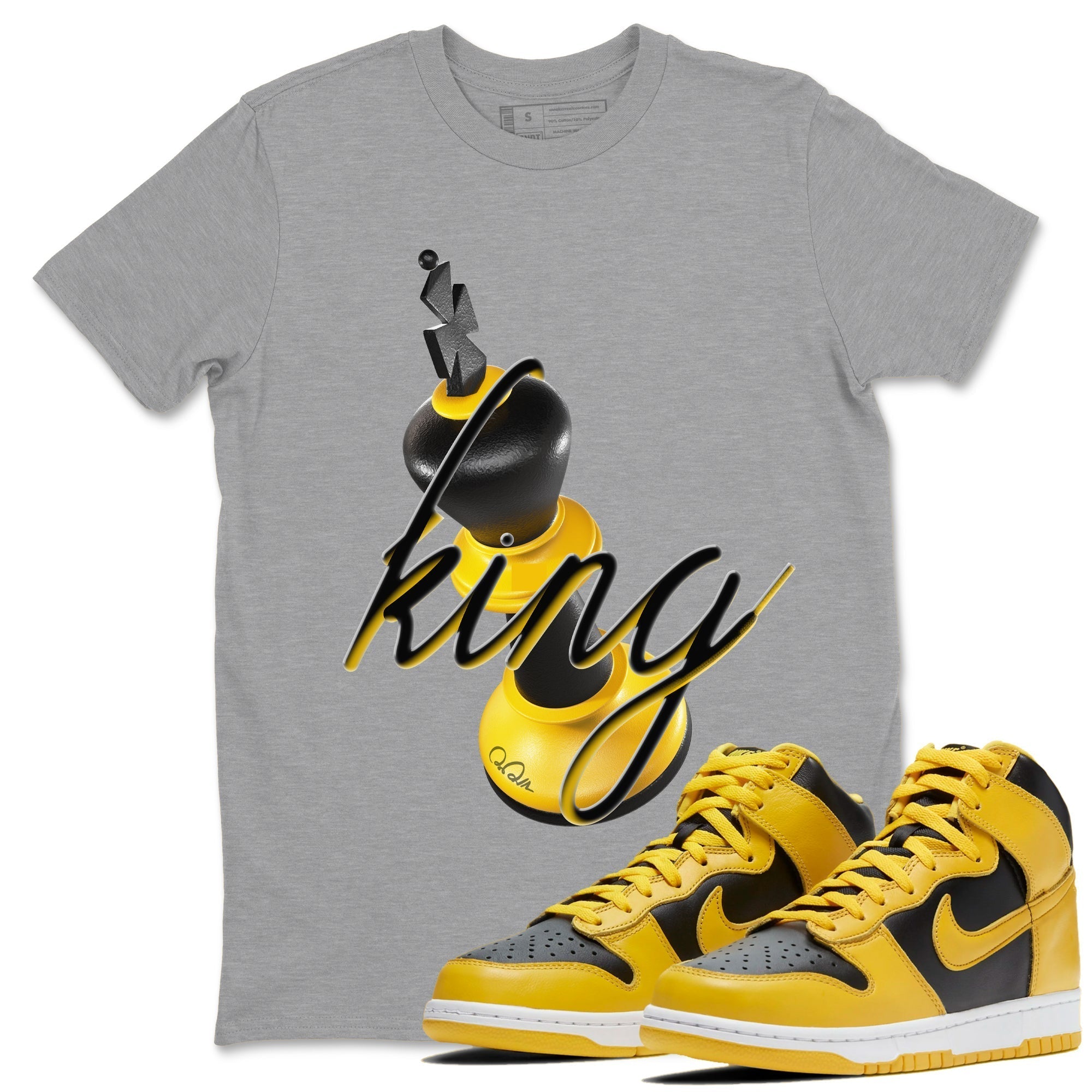 3D King snkmatch Tees - Dunk High Pollen