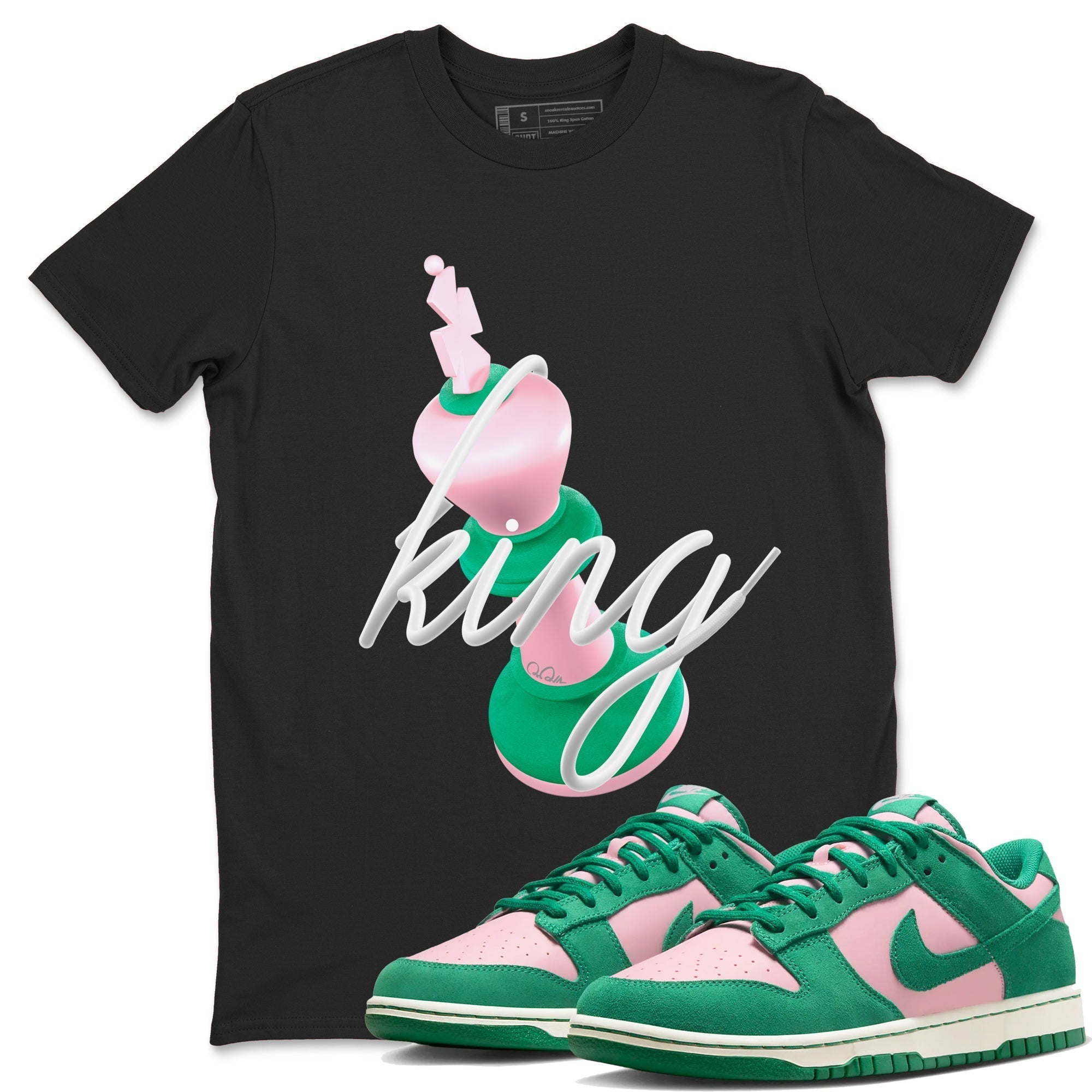 3D King snkmatch Tees - Dunk Medium Soft Pink Malachite