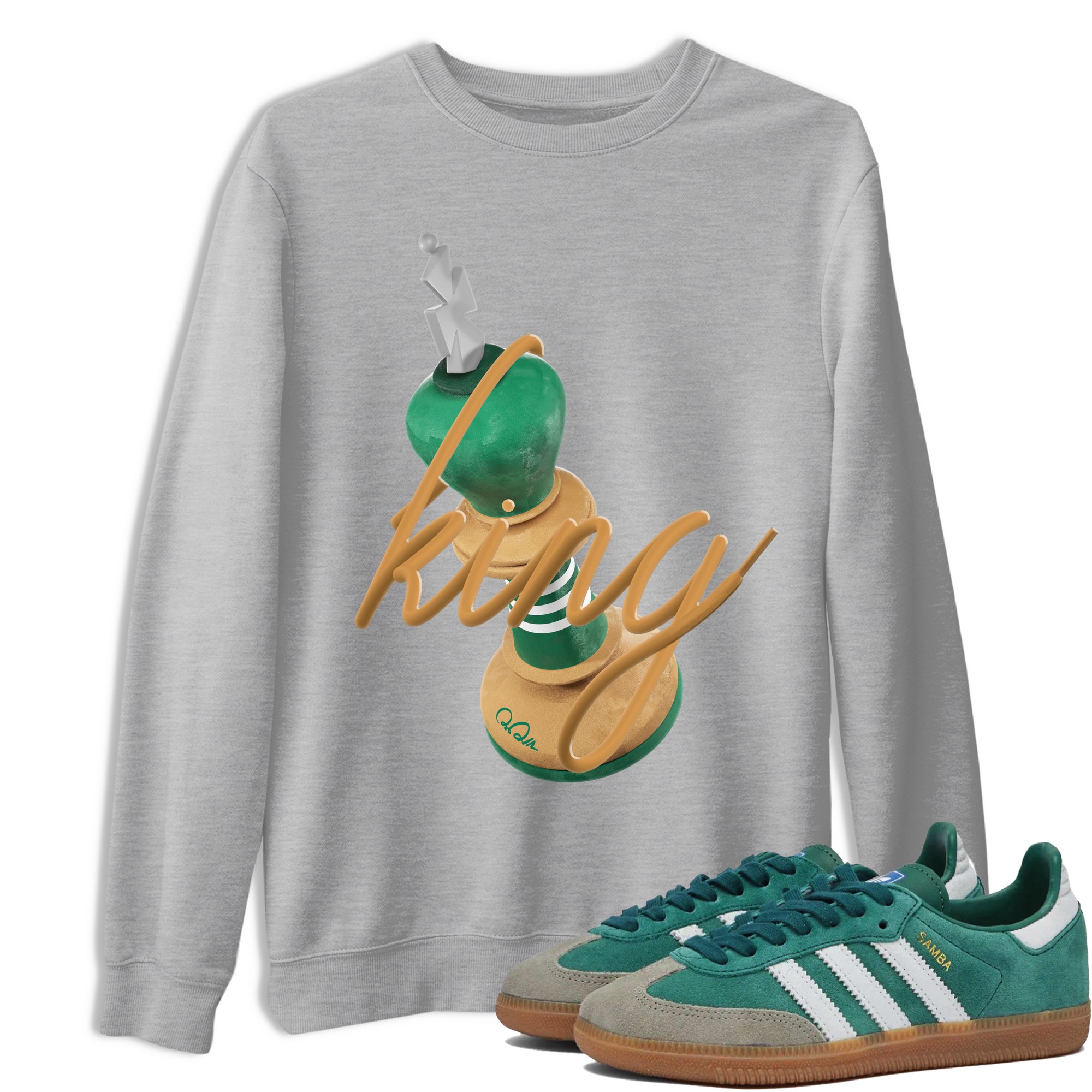 3D King snkmatch Tee - Samba Collegiate Green Gum