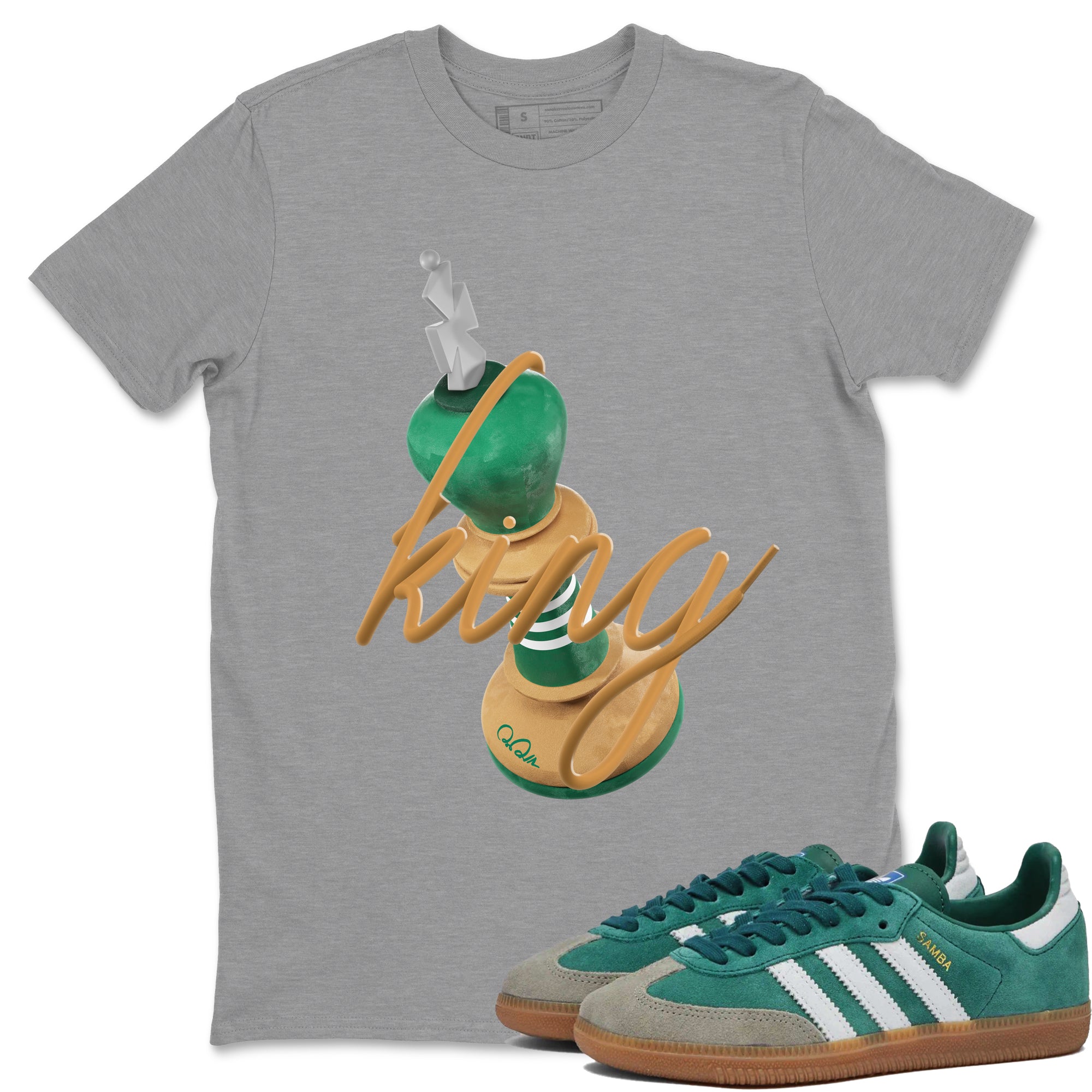 3D King snkmatch Tee - Samba Collegiate Green Gum