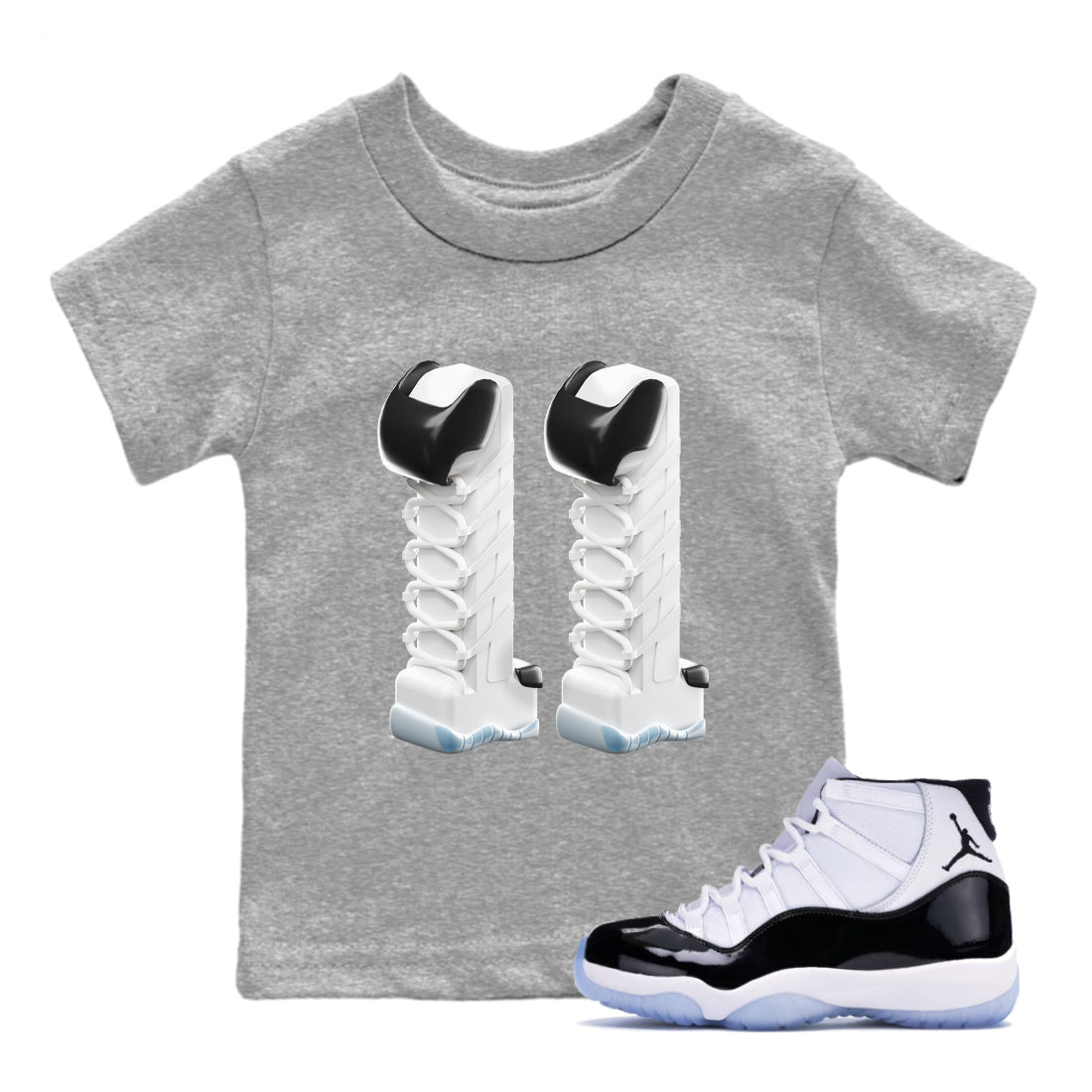 3D Number 11 Kids Tops - Air Jordan 11 Concord