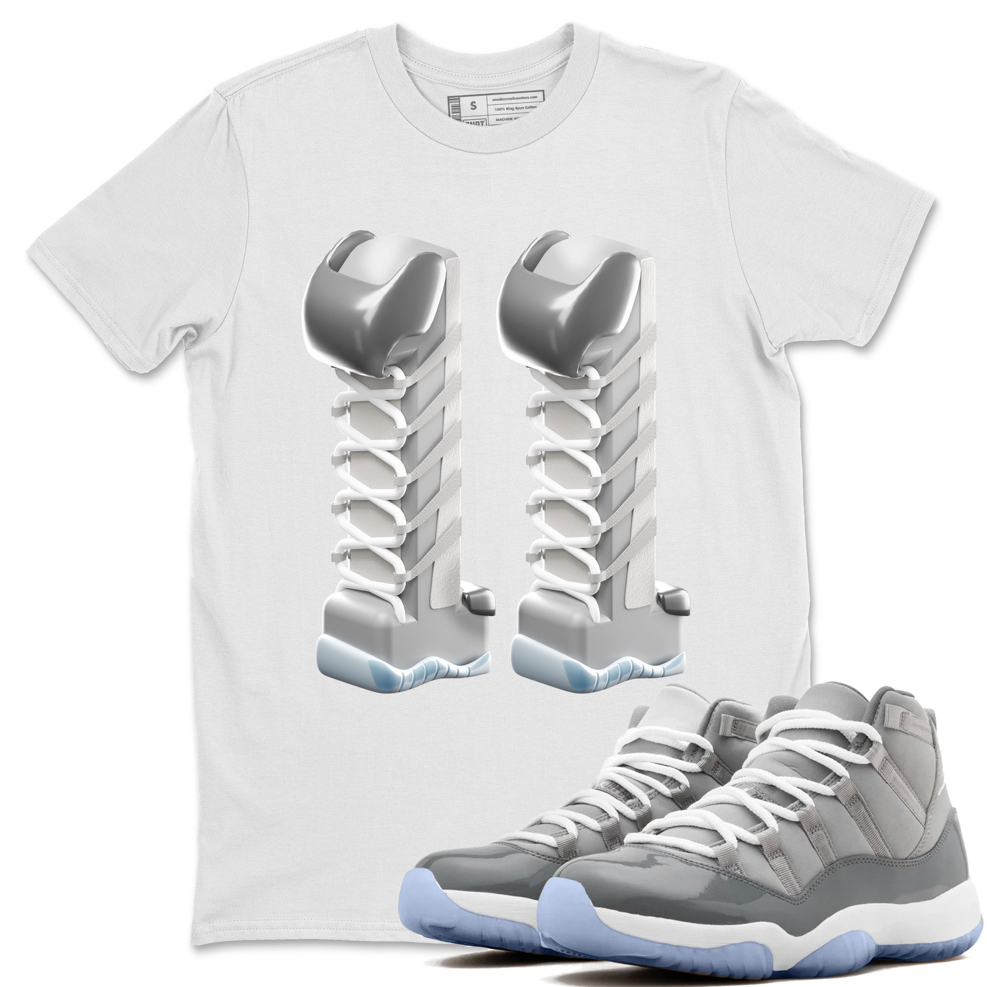 3D Number 11 Unisex Tops - Air Jordan 11 Cool Grey