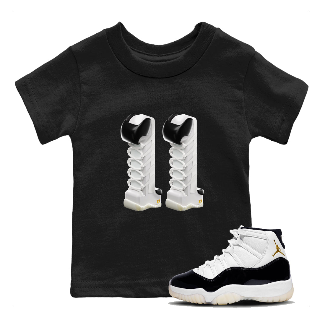 3D Number 11 snkmatch Tee Kids - Air Jordan 11 Gratitude