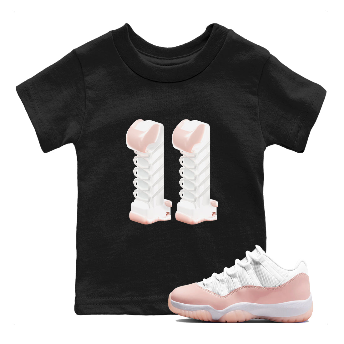3D Number 11 snkmatch Tees Kids - Air Jordan 11 Legend Pink