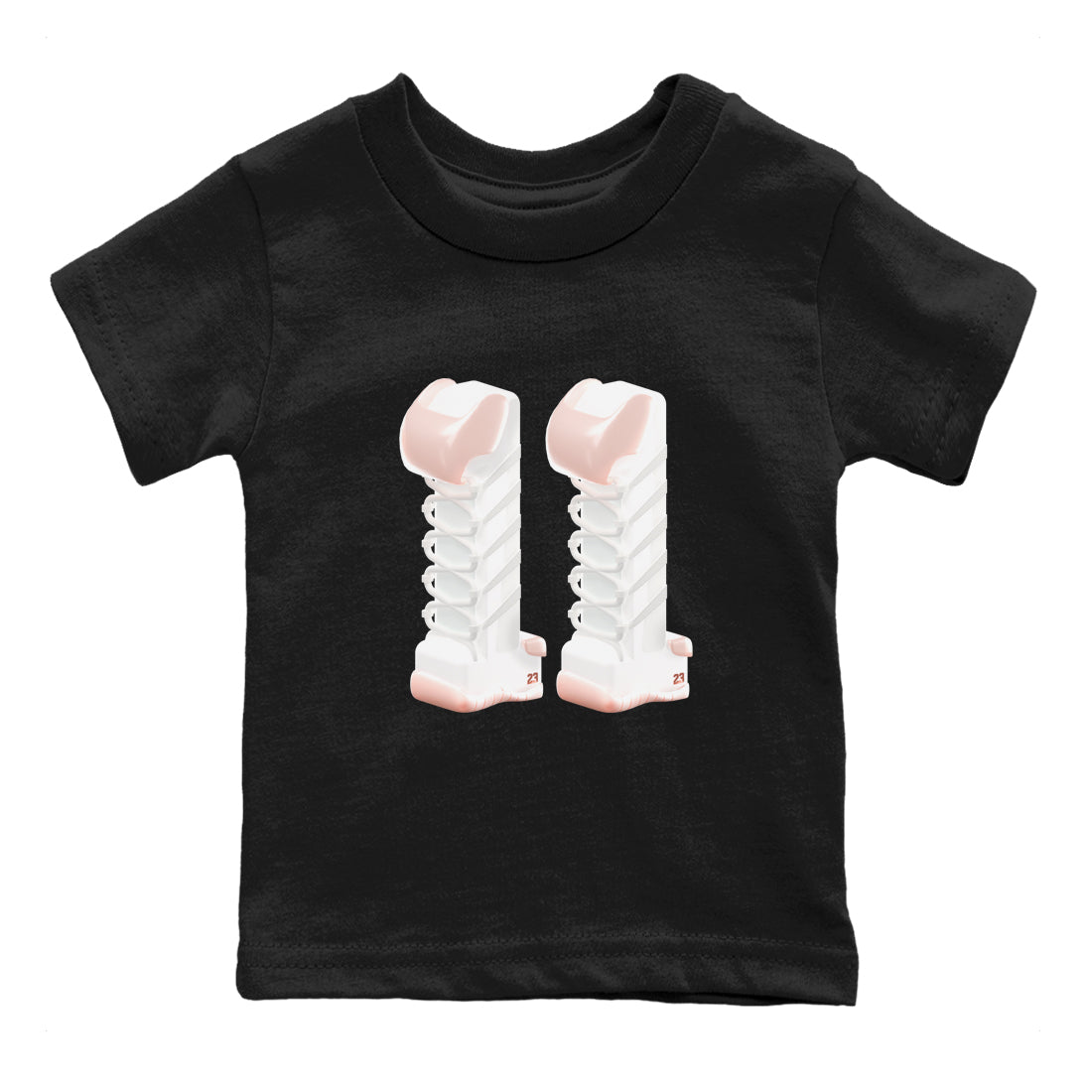 3D Number 11 snkmatch Tees Kids - Air Jordan 11 Legend Pink