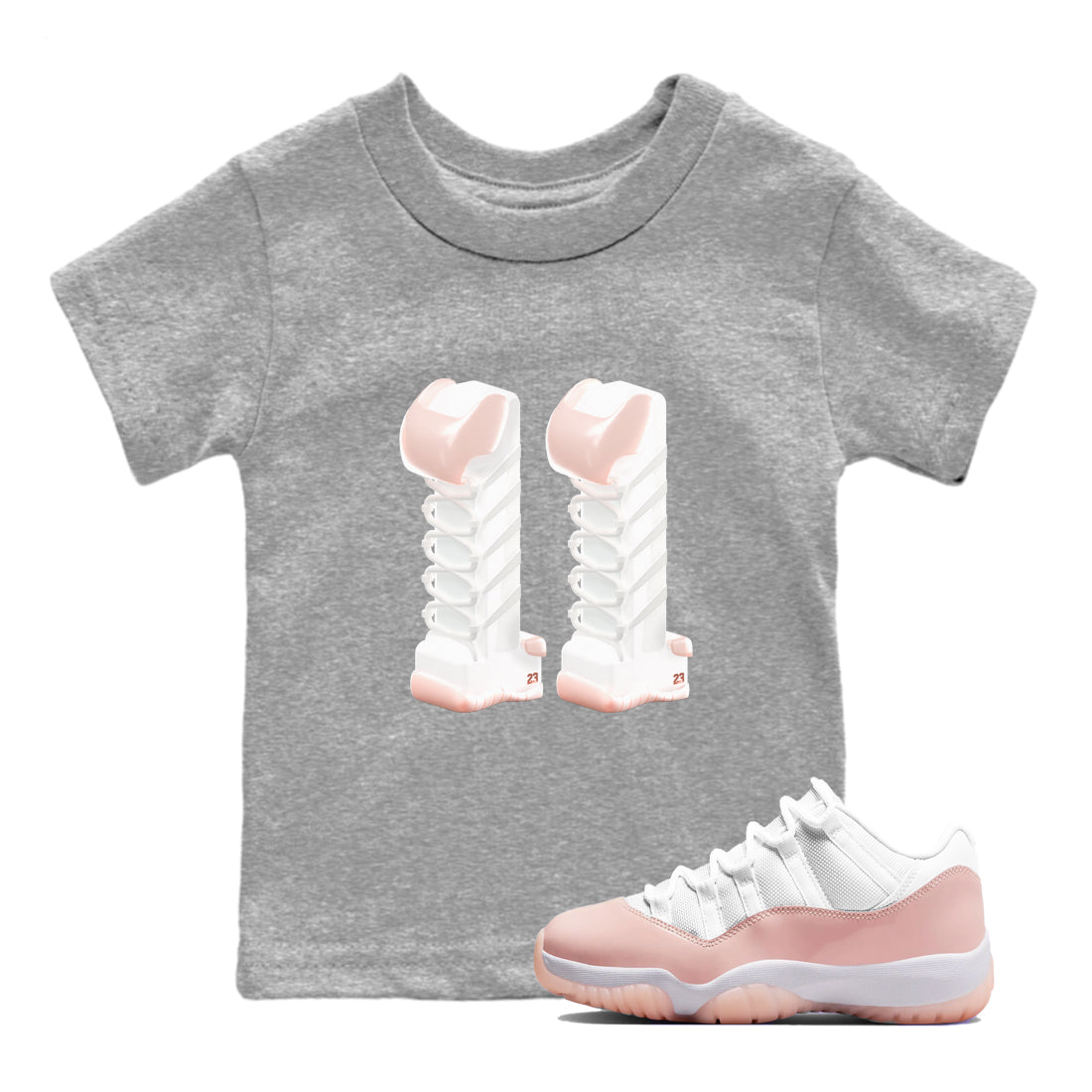 3D Number 11 snkmatch Tees Kids - Air Jordan 11 Legend Pink