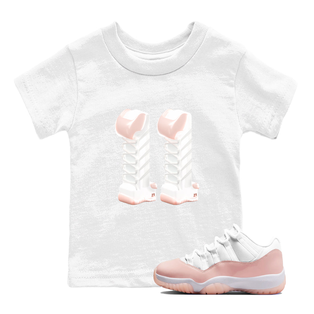3D Number 11 snkmatch Tees Kids - Air Jordan 11 Legend Pink