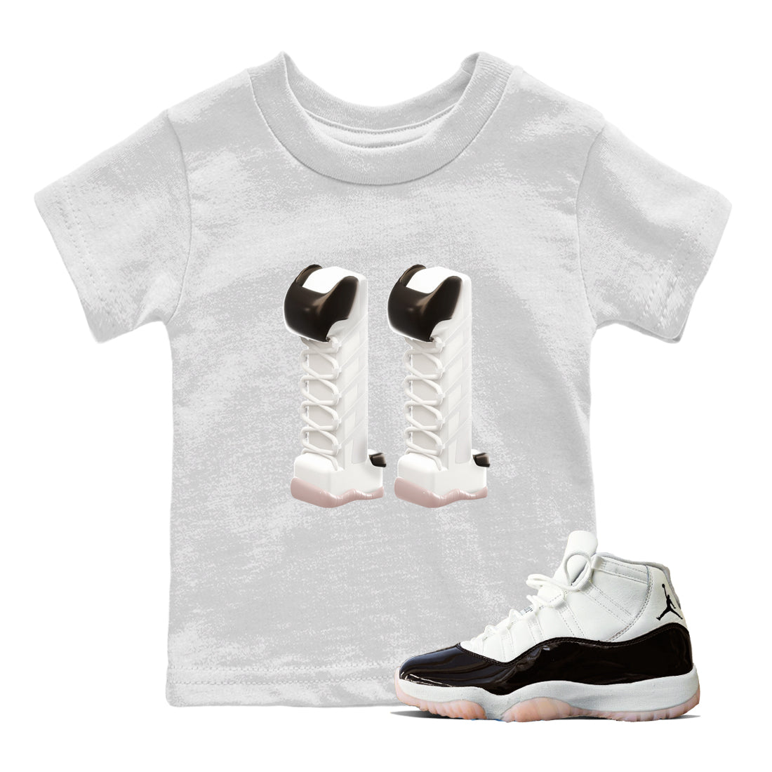 3D Number 11 snkmatch Tee Kids - Air Jordan 11 Neapolitan