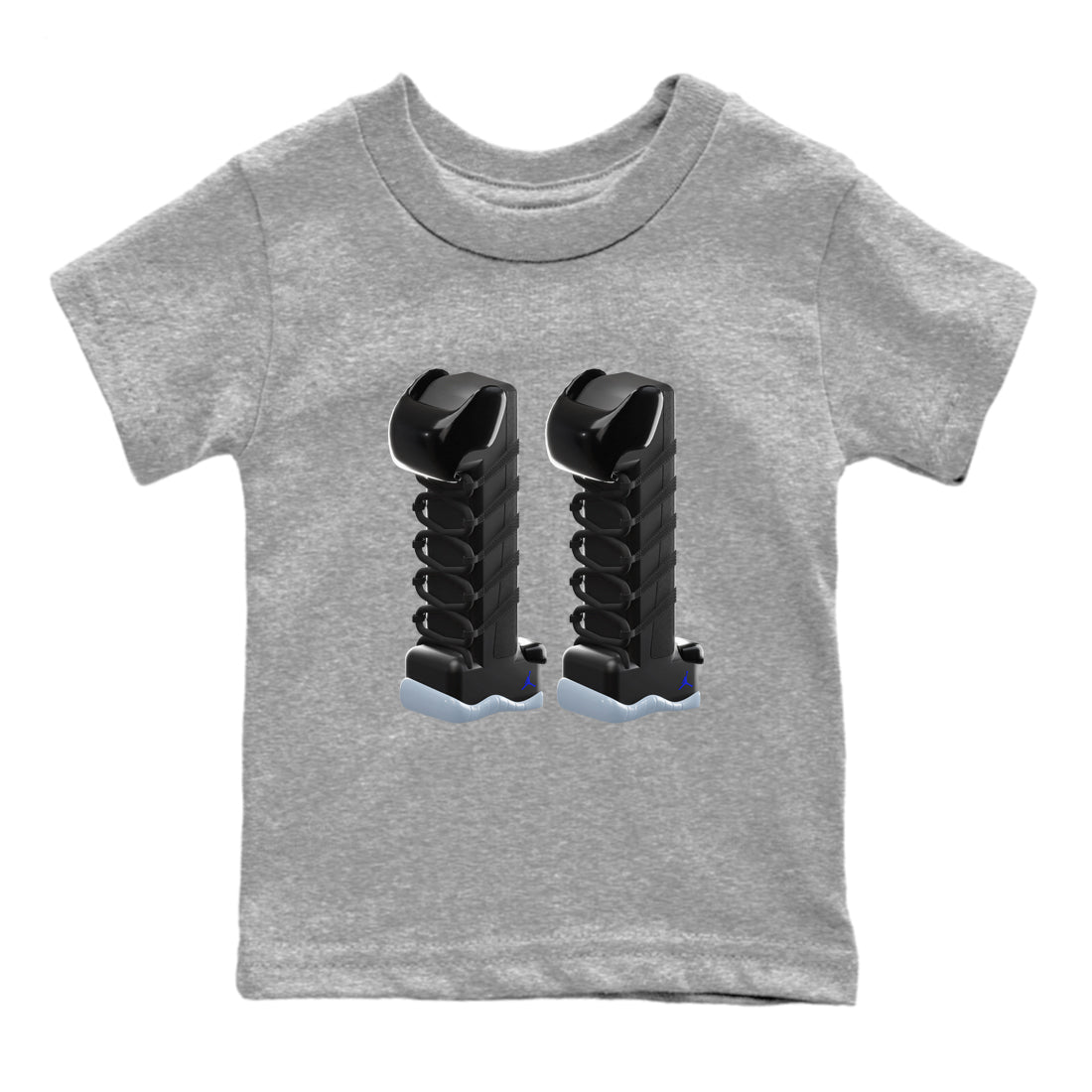 3D Number 11 snkmatch Tee Kids - Air Jordan 11 Black and Varsity Royal