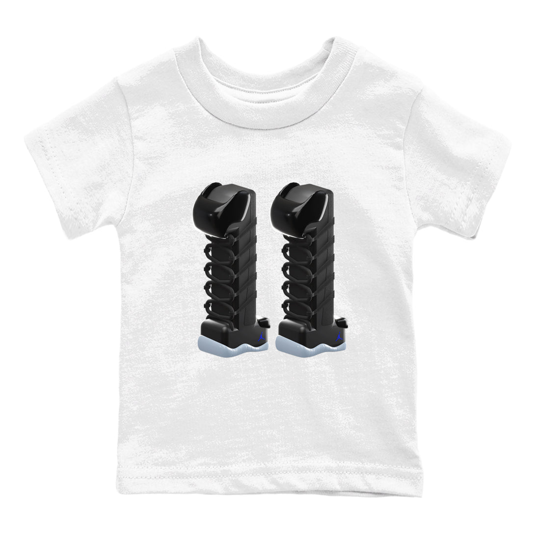 3D Number 11 snkmatch Tee Kids - Air Jordan 11 Black and Varsity Royal