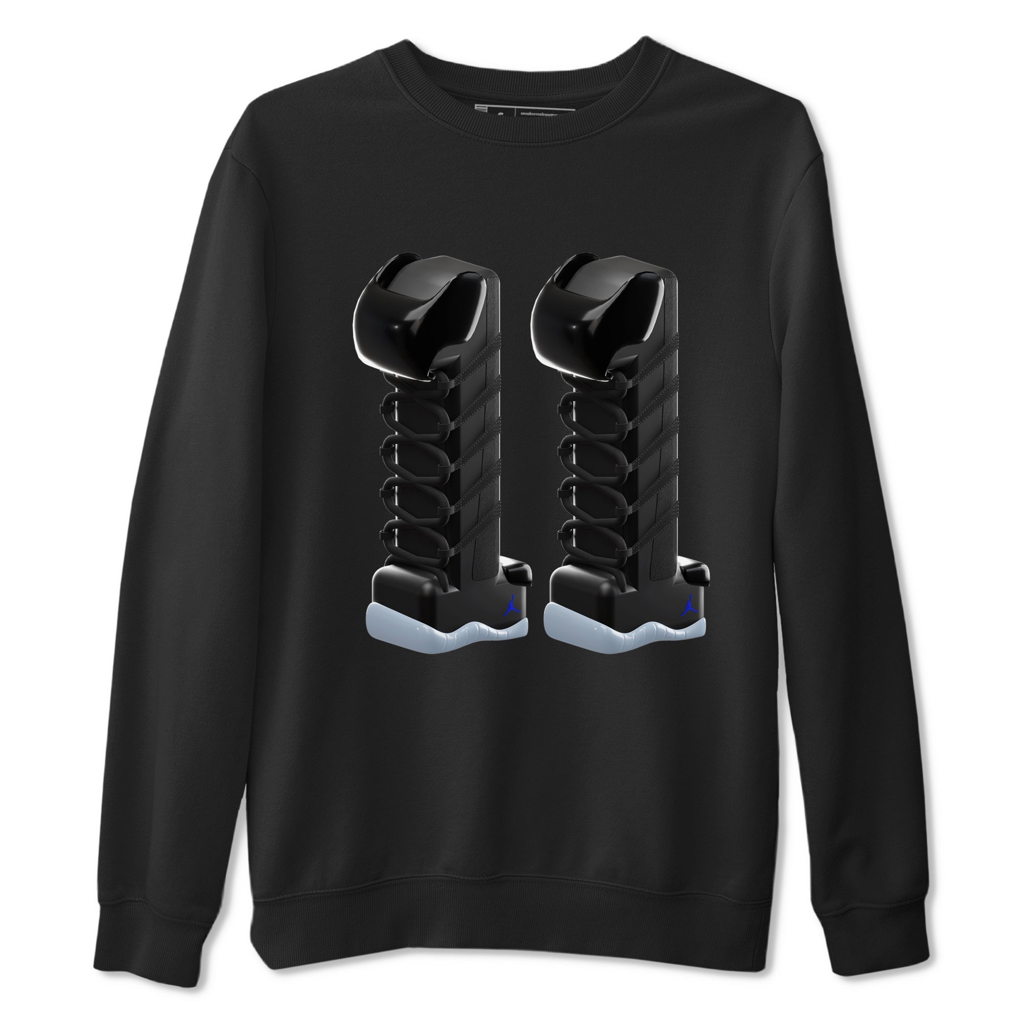 3D Number 11 snkmatch Tee - Air Jordan 11 Black and Varsity Royal