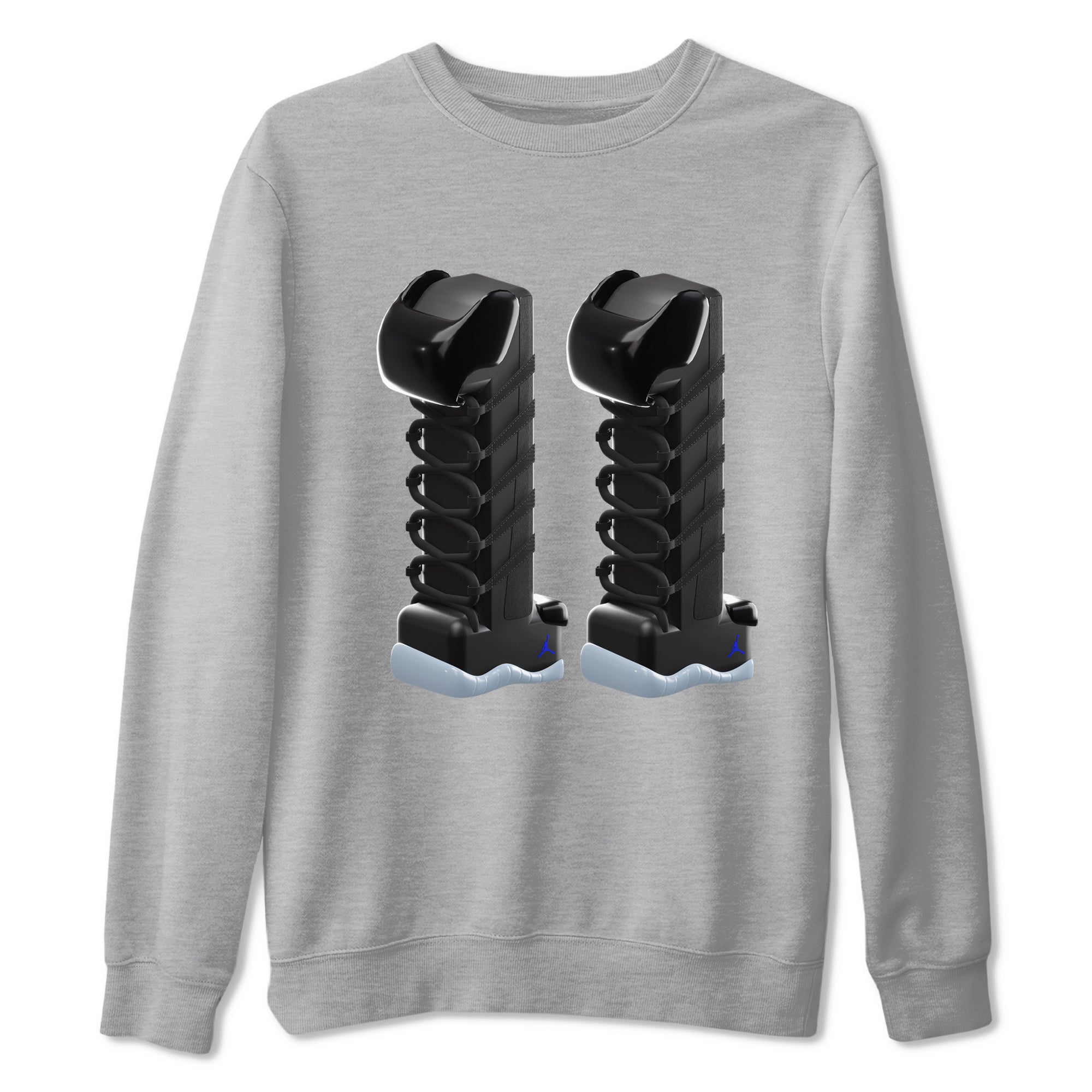 3D Number 11 snkmatch Tee - Air Jordan 11 Black and Varsity Royal