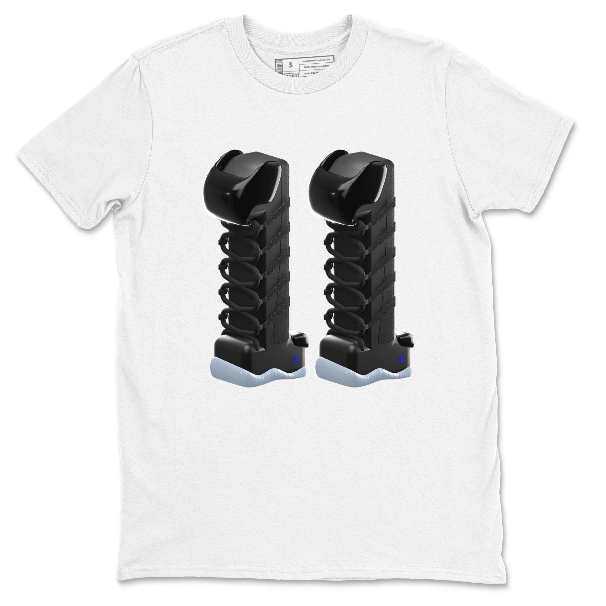 3D Number 11 snkmatch Tee - Air Jordan 11 Black and Varsity Royal