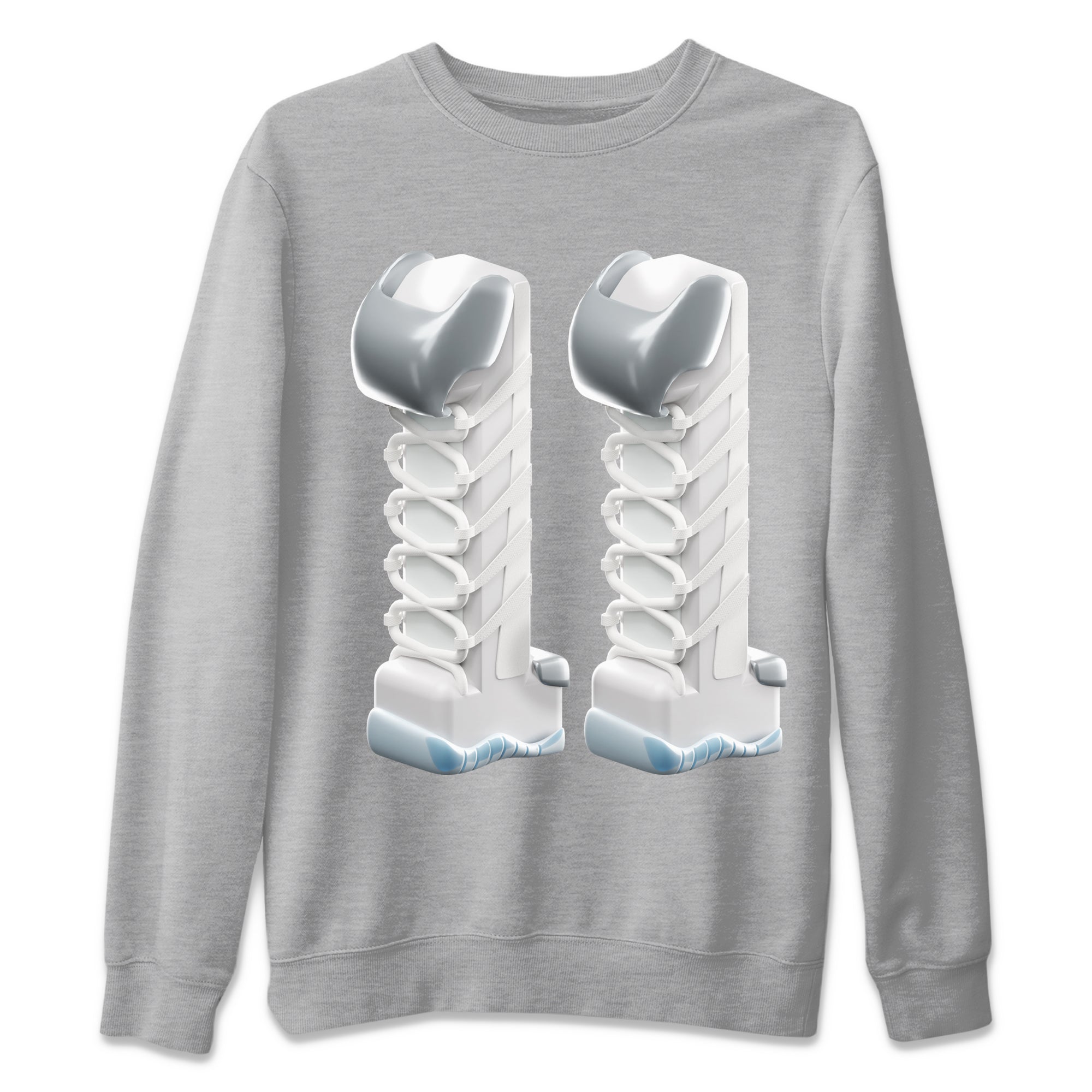3D Number 11 Unisex Tops - Air Jordan 11 White Cement