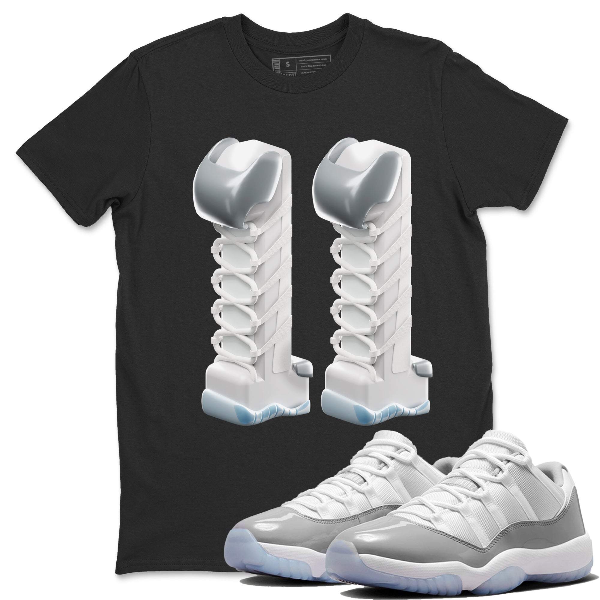 3D Number 11 Unisex Tops - Air Jordan 11 White Cement